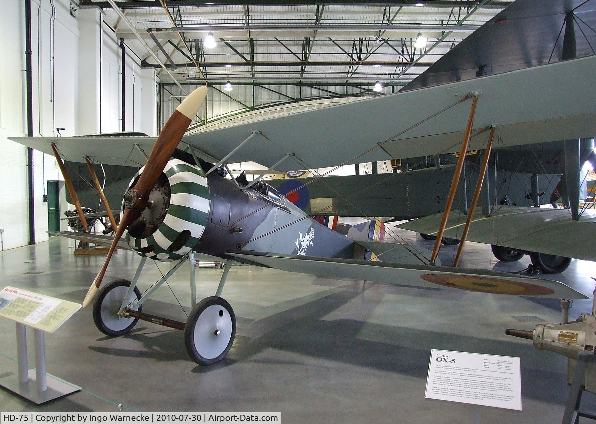HD-75, 1917 Hanriot HD-1 C/N Not found HD-75, Hanriot HD.1 at the RAF Museum, Hendon