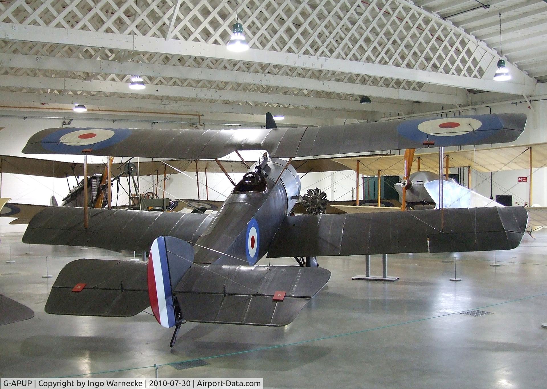 G-APUP, Sopwith Pup Replica C/N PFA 1582, Sopwith Pup replica at the RAF Museum, Hendon