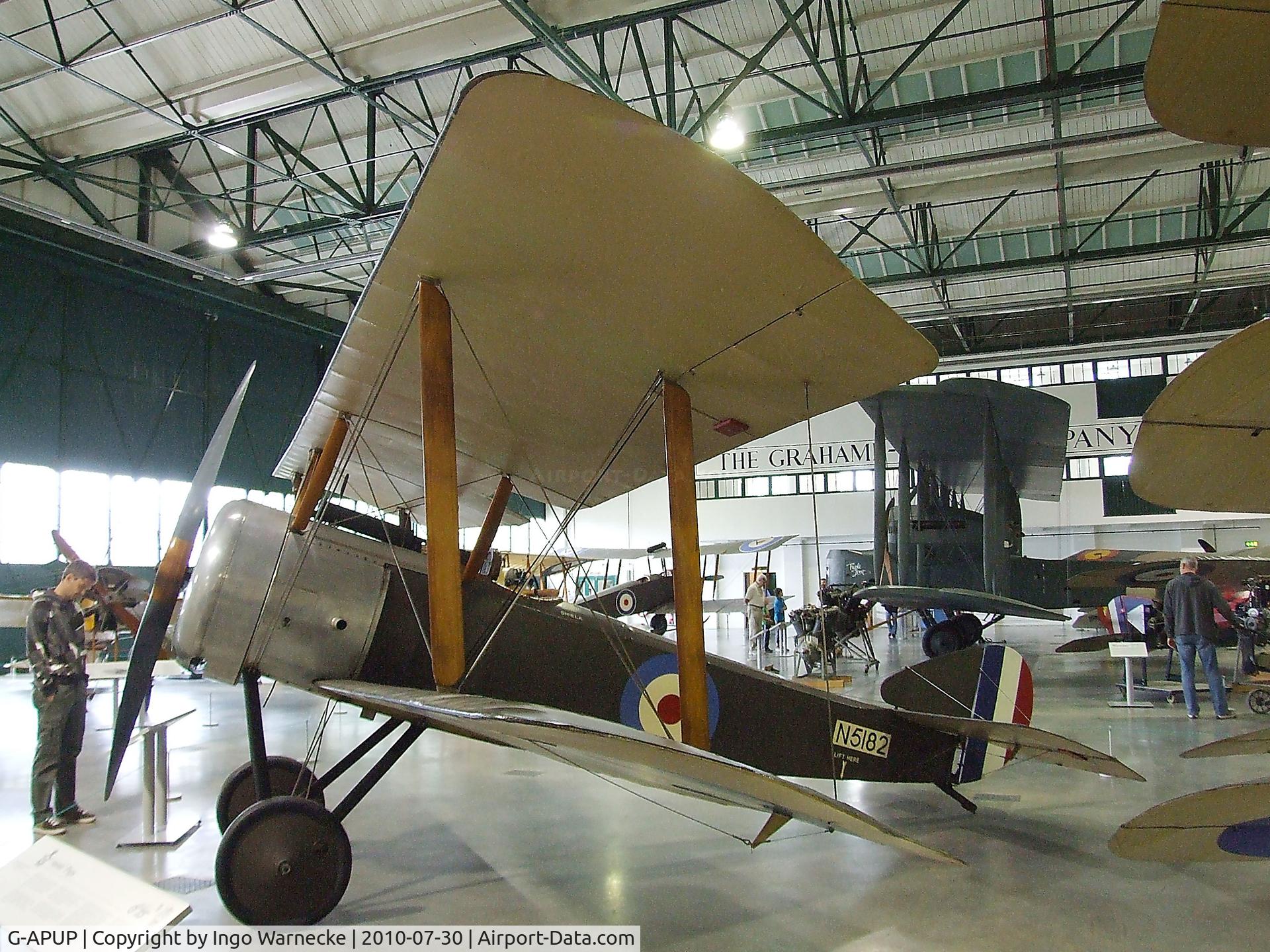 G-APUP, Sopwith Pup Replica C/N PFA 1582, Sopwith Pup replica at the RAF Museum, Hendon