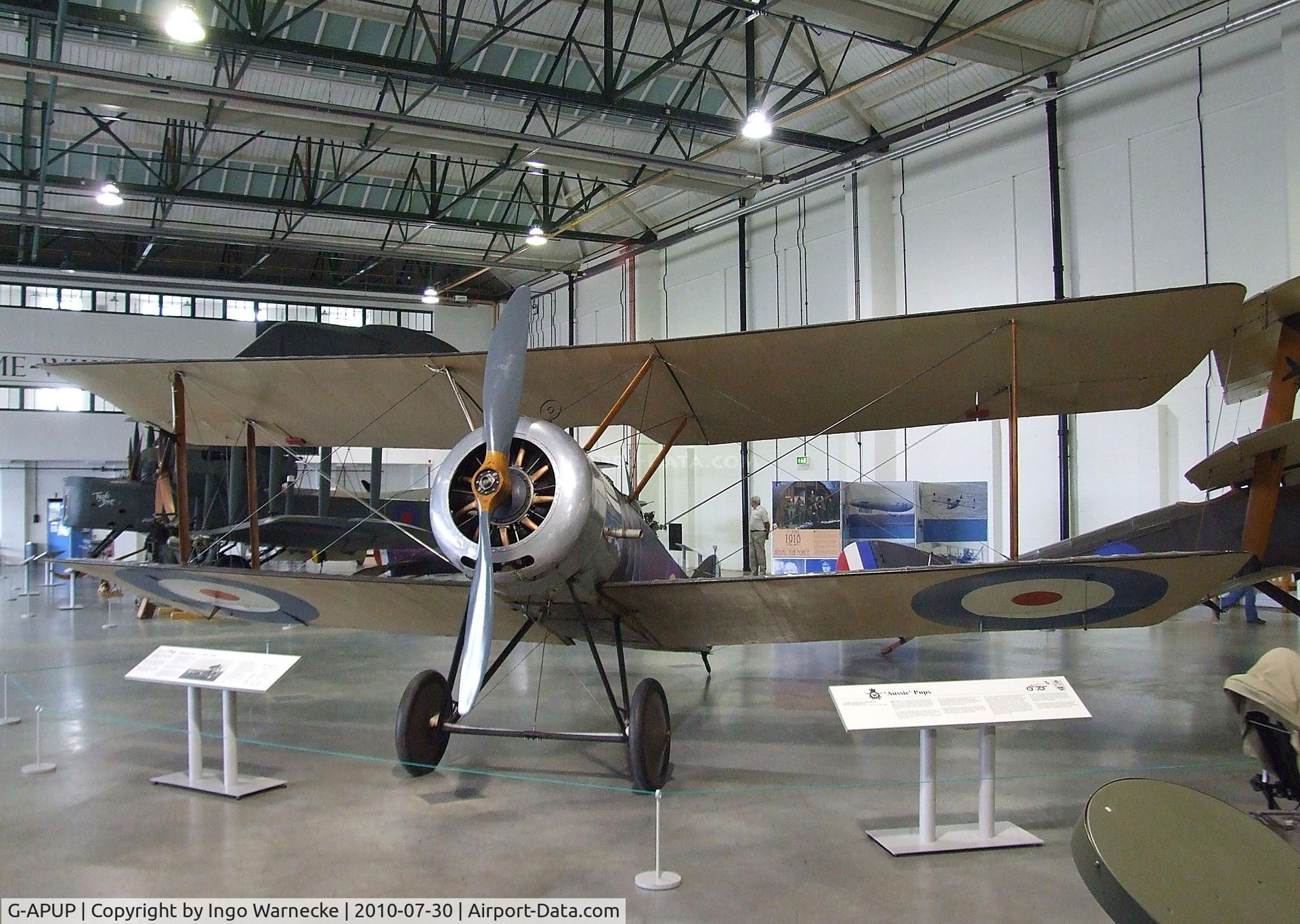 G-APUP, Sopwith Pup Replica C/N PFA 1582, Sopwith Pup replica at the RAF Museum, Hendon