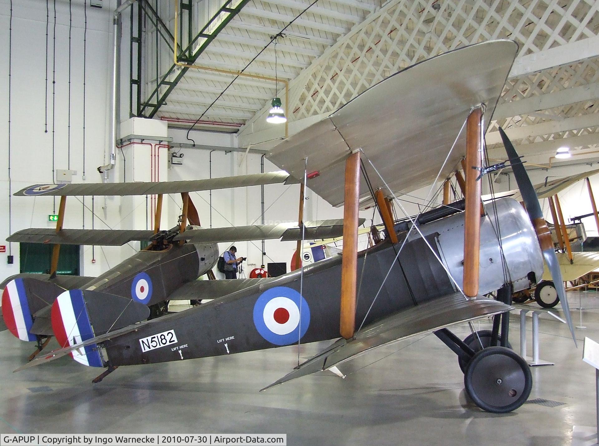 G-APUP, Sopwith Pup Replica C/N PFA 1582, Sopwith Pup replica at the RAF Museum, Hendon