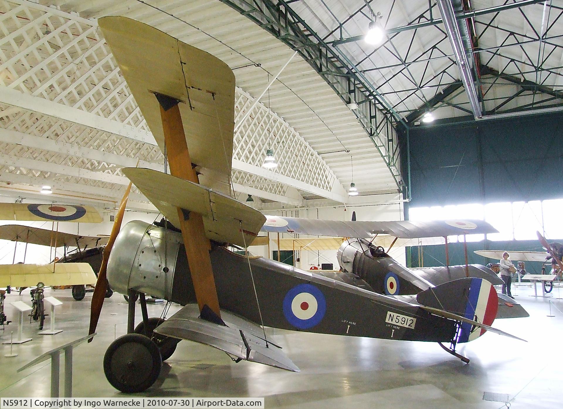 N5912, 1917 Sopwith Triplane C/N Not found N5912, Sopwith Triplane at the RAF Museum, Hendon