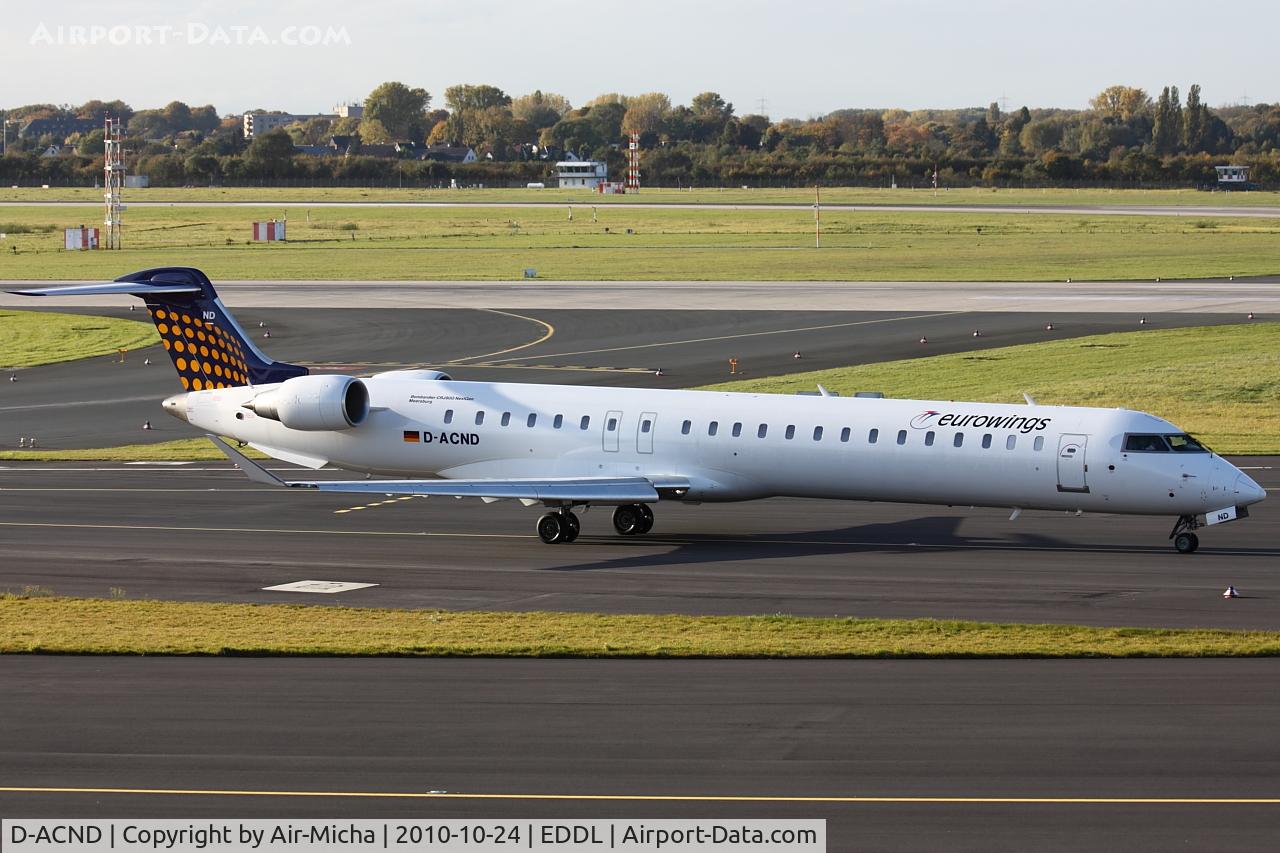 D-ACND, 2009 Bombardier CRJ-701 (CL-600-2C10) Regional Jet C/N 15238, Eurowings, Aircraft Name: Meersburg