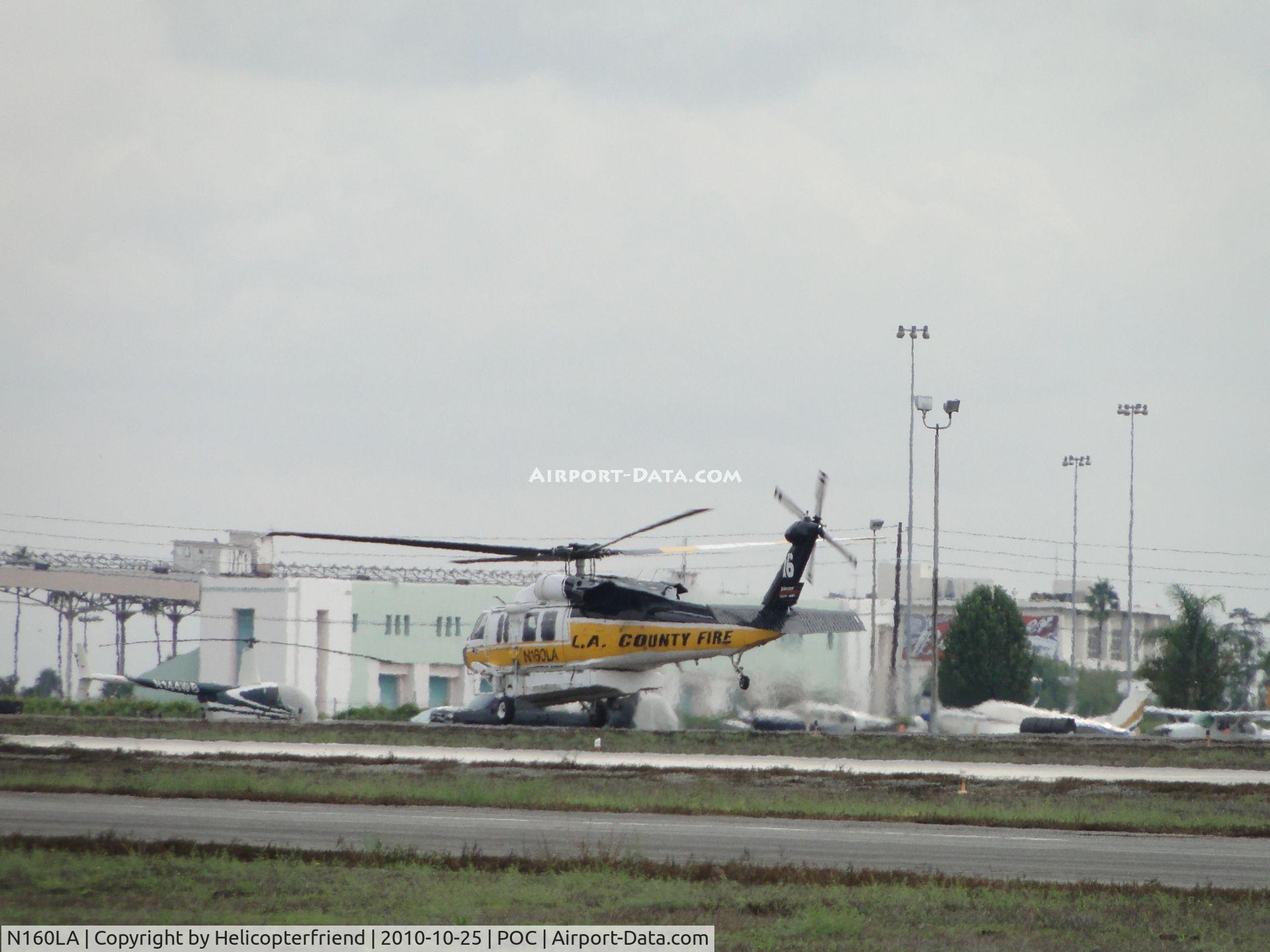 N160LA, 2000 Sikorsky S-70A Firehawk C/N 702453, Required to take off eastbound before turning right due to construction on runway 26 and taxiway Sierra