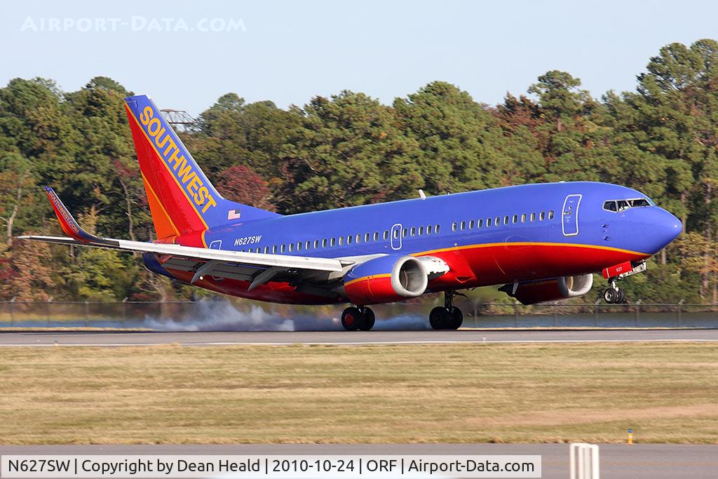 N627SW, 1996 Boeing 737-3H4 C/N 27935, Southwest Airlines N627SW (FLT SWA889) from Baltimore/Washington Int'l (KBWI) landing RWY 23.