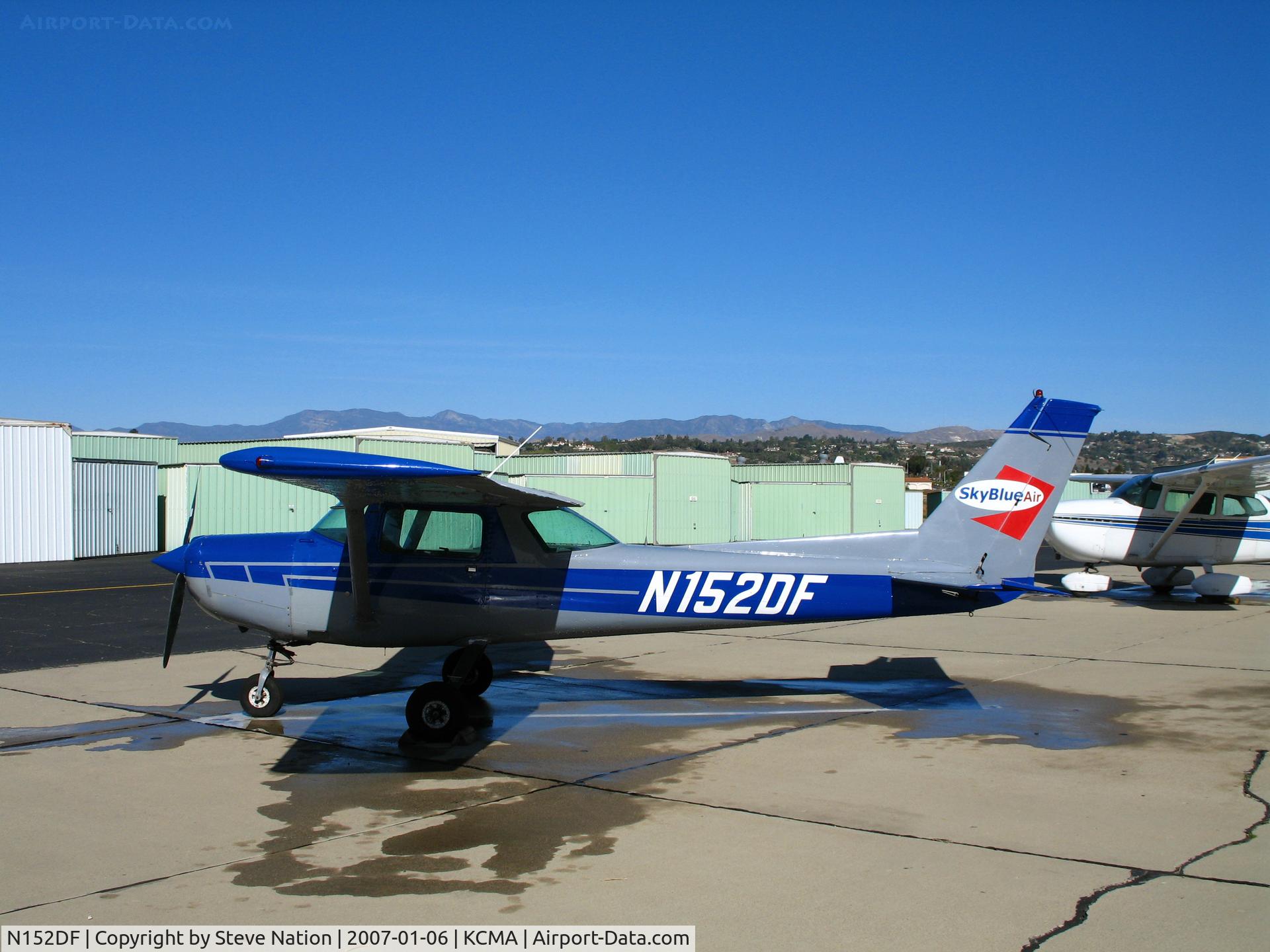 N152DF, 1979 Cessna 152 C/N 15283222, Sky Blue Air 1979 Cessna 152 at KCMA home base