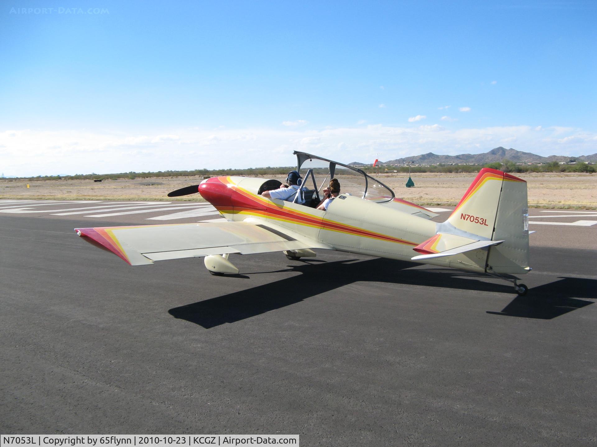 N7053L, 1989 Vans RV-4 C/N WJ-1, I've seen this plane at various fly-ins for many years.  Copper state 2010.