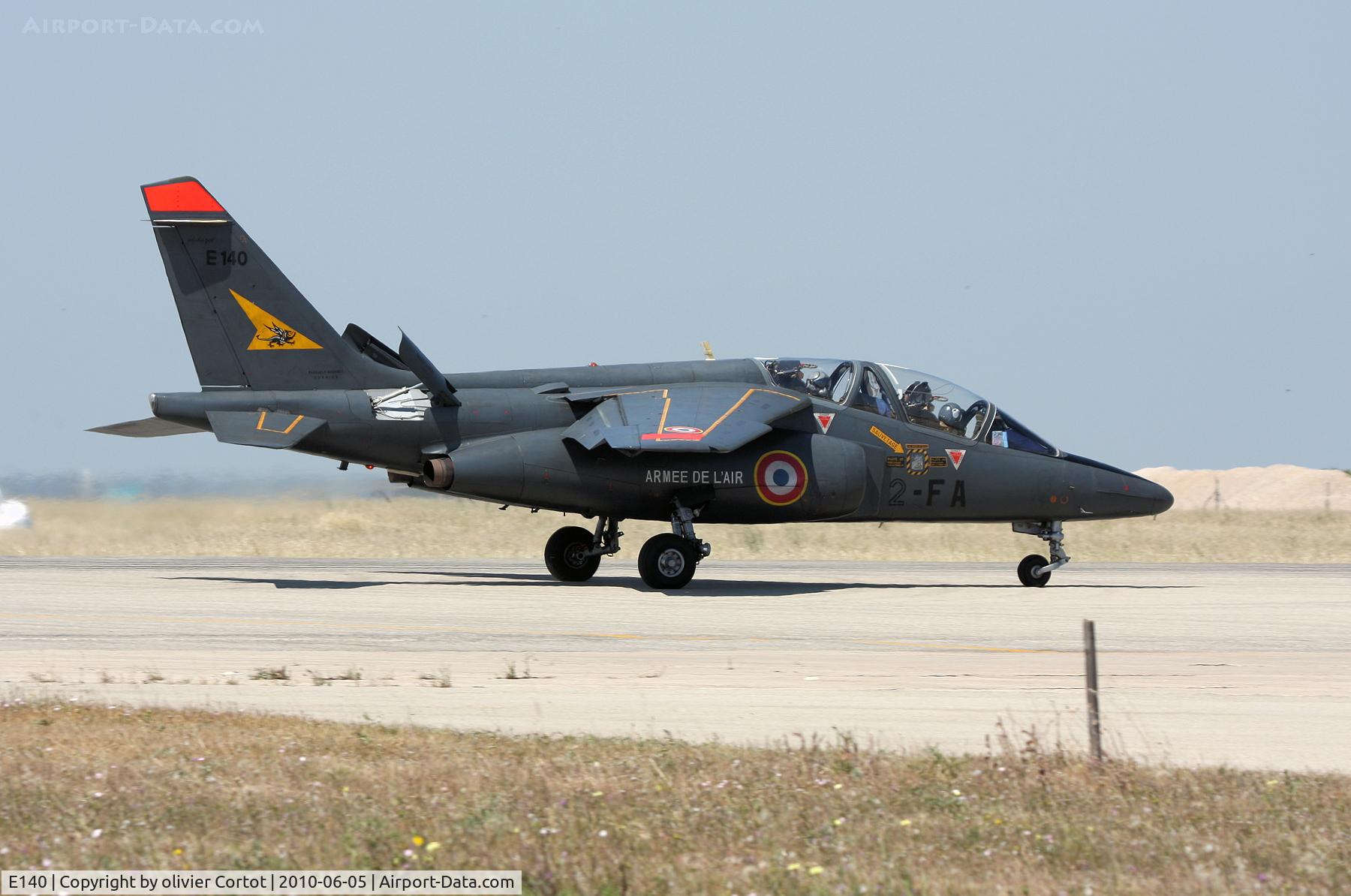 E140, 1981 Dassault-Dornier Alpha Jet E C/N E140, Istres airshow 2010 ; belonging to EC 5/2 
