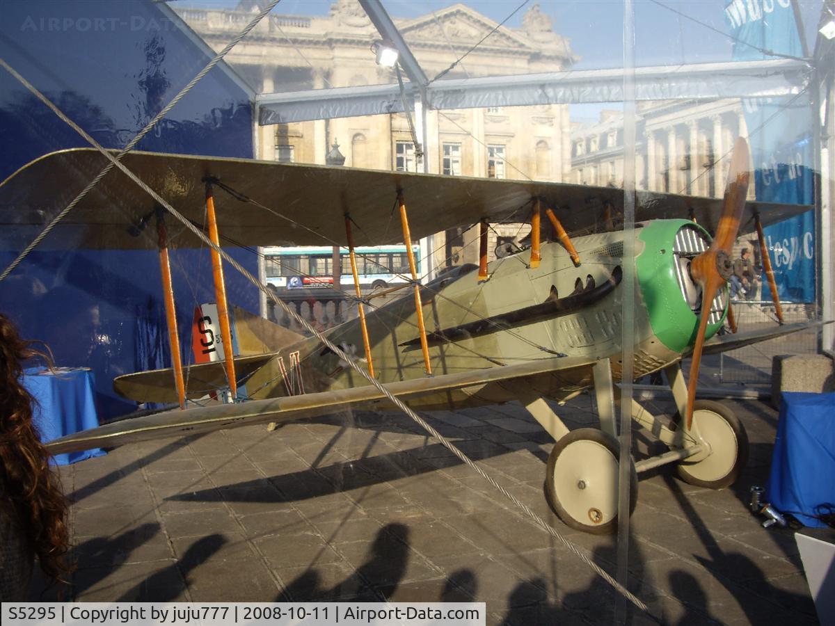 S5295, SPAD S-XIII C1 C/N 15295, on display at Paris