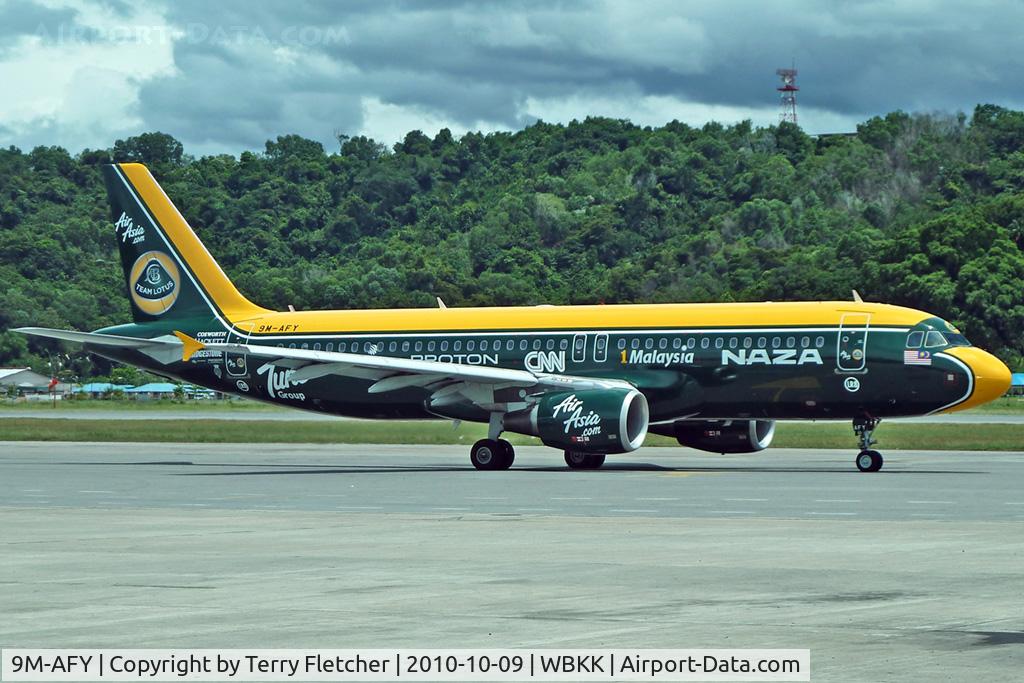 9M-AFY, 2007 Airbus A320-216 C/N 3194, Air Asia Special livery 2007 Airbus A320-216, c/n: 3194 at Kota Kinabalu