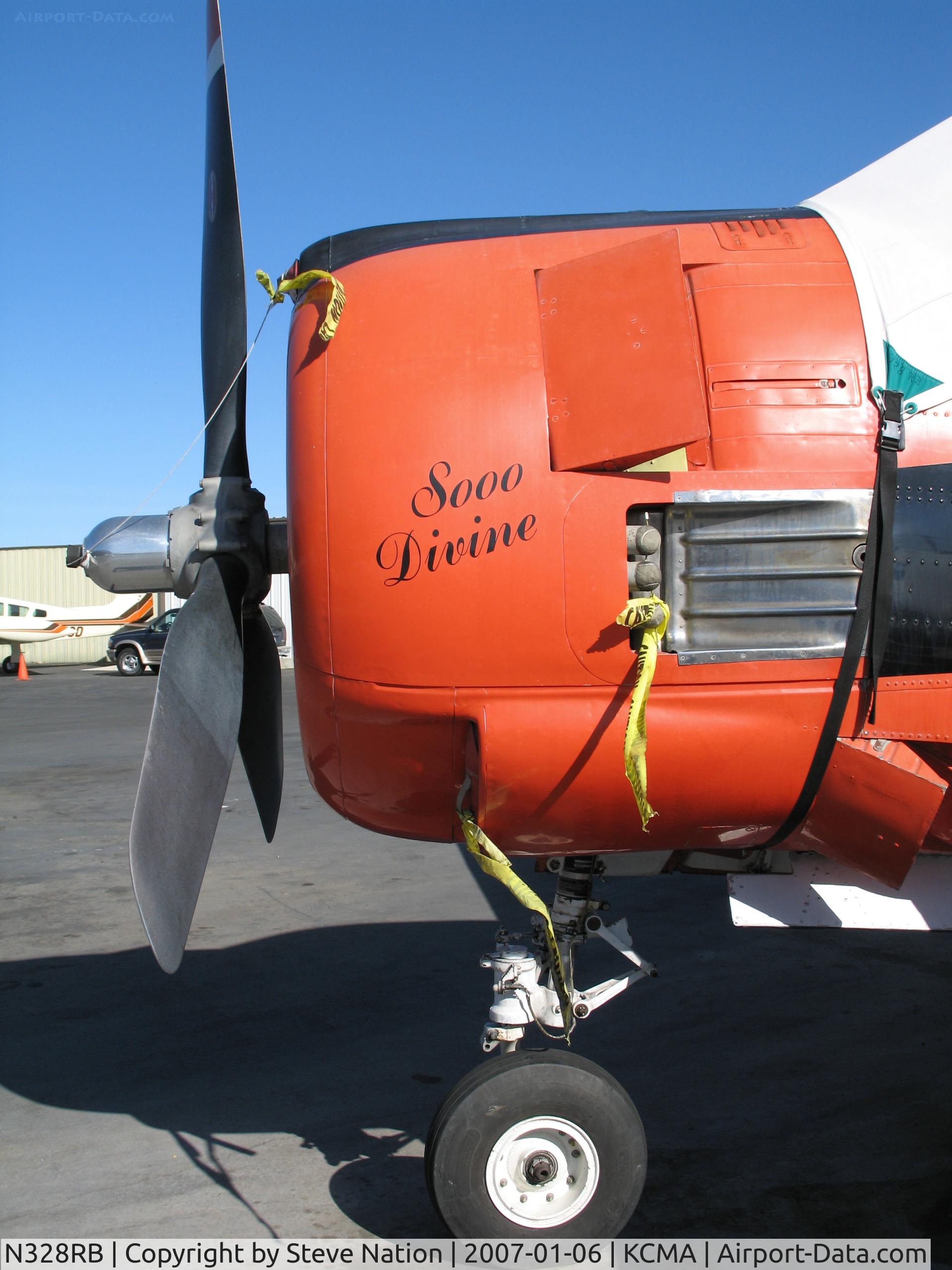 N328RB, North American T-28B Trojan C/N 137645, CLOSE UP TITLES 
