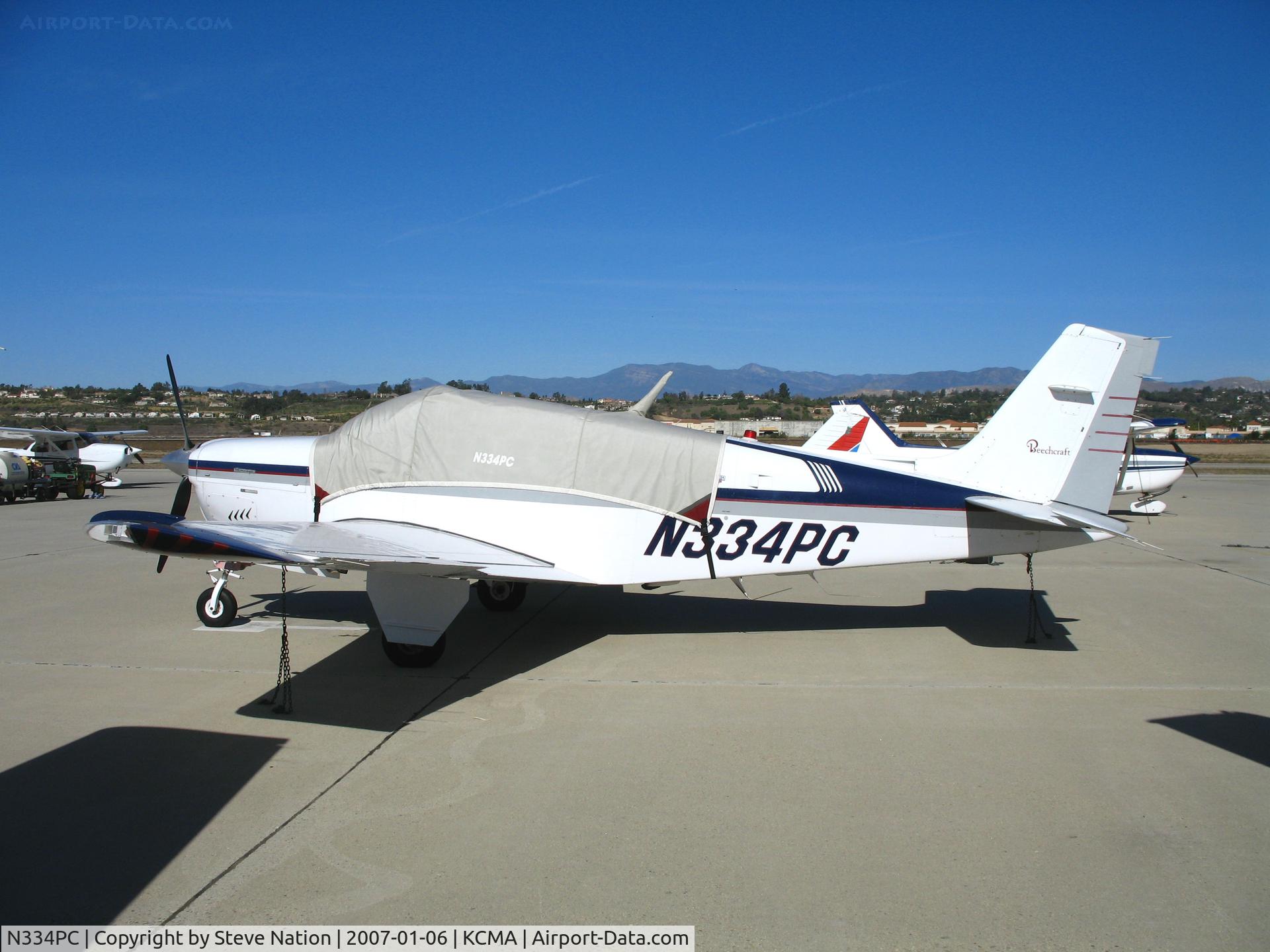 N334PC, 1990 Beech F33A Bonanza C/N CE-1534, Locally-based 1990 Beech F33A on the ramp 