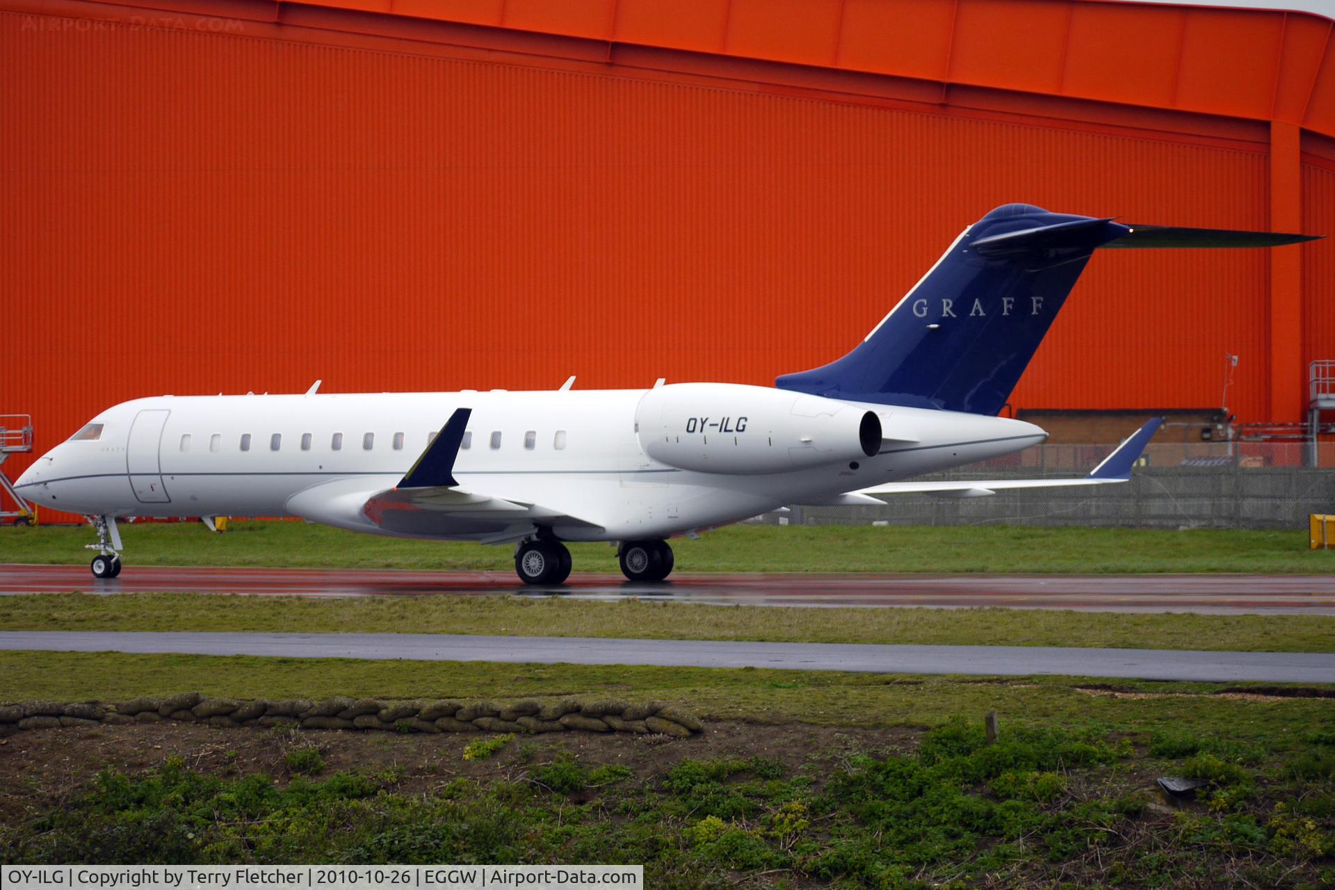 OY-ILG, 2004 Bombardier BD-700 1A10 Global Express C/N 9163, GRAFF Bomabardier Global Express BD-700, c/n: 9154 at Luton
