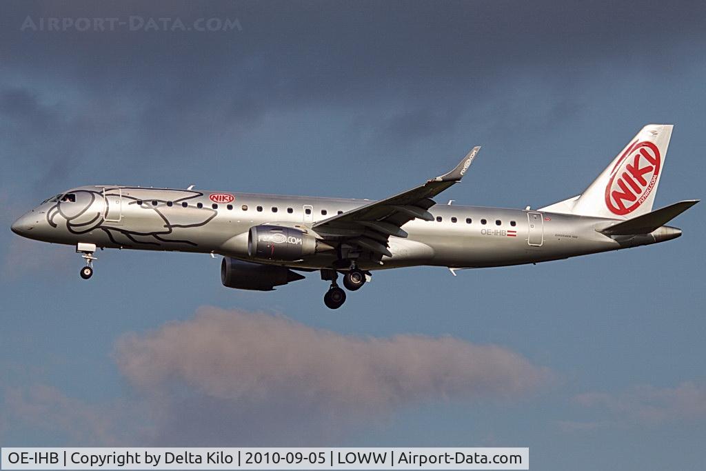 OE-IHB, 2009 Embraer 190LR (ERJ-190-100LR) C/N 19000294, NLY [HG] flyNiki