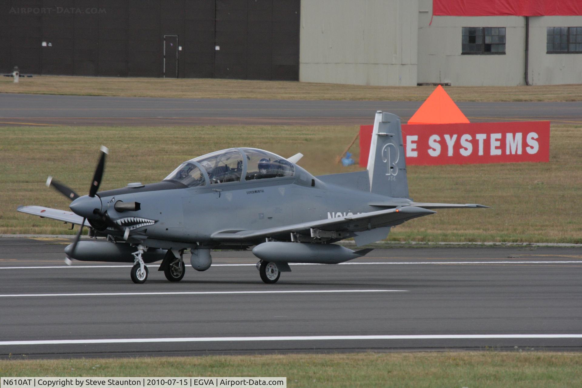 N610AT, 2009 Beechcraft AT-6 Wolverine C/N AT-1, Taken at the Royal International Air Tattoo 2010