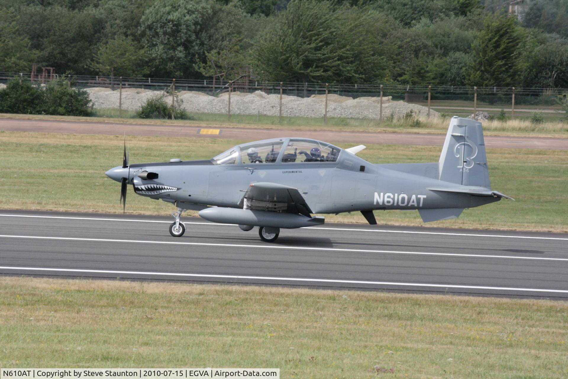 N610AT, 2009 Beechcraft AT-6 Wolverine C/N AT-1, Taken at the Royal International Air Tattoo 2010
