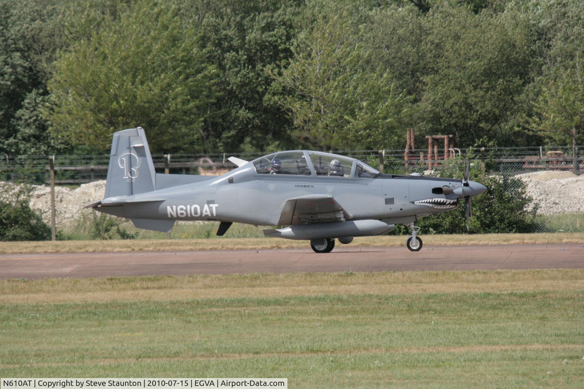 N610AT, 2009 Beechcraft AT-6 Wolverine C/N AT-1, Taken at the Royal International Air Tattoo 2010