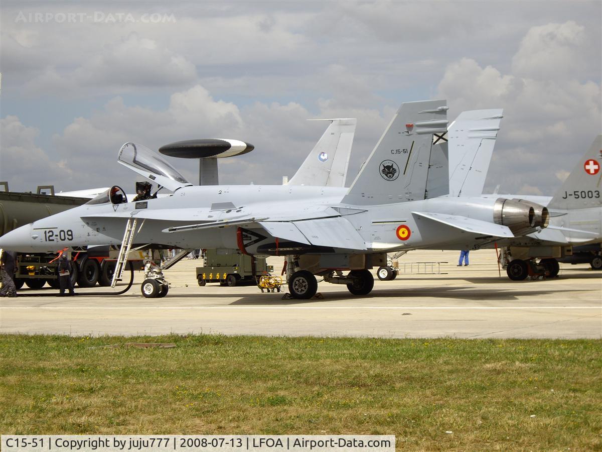 C15-51, McDonnell Douglas EF-18A+ Hornet C/N 0781/A567, on display at Avord opend-day