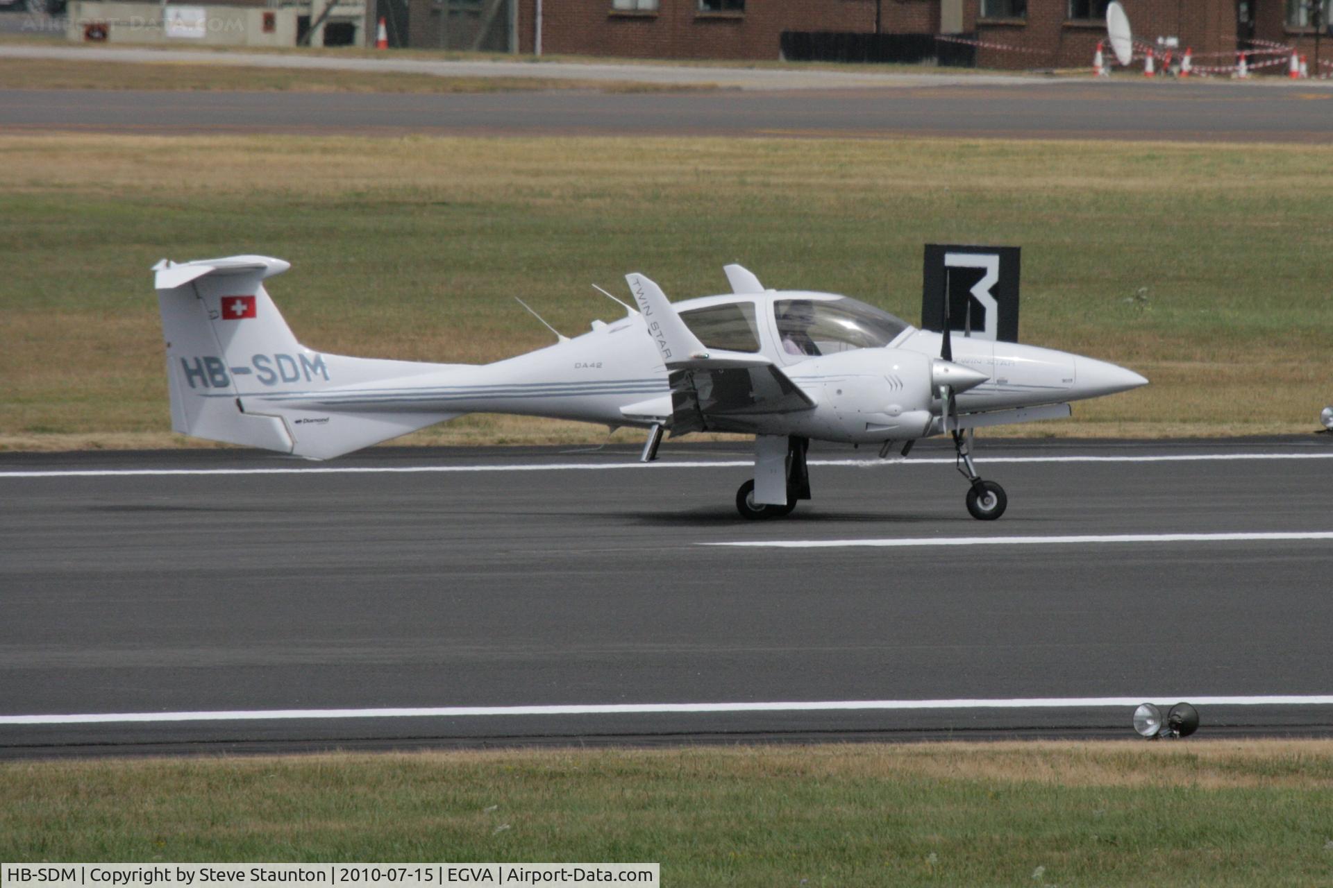 HB-SDM, 2005 Diamond DA-42 Twin Star C/N 42.039, Taken at the Royal International Air Tattoo 2010