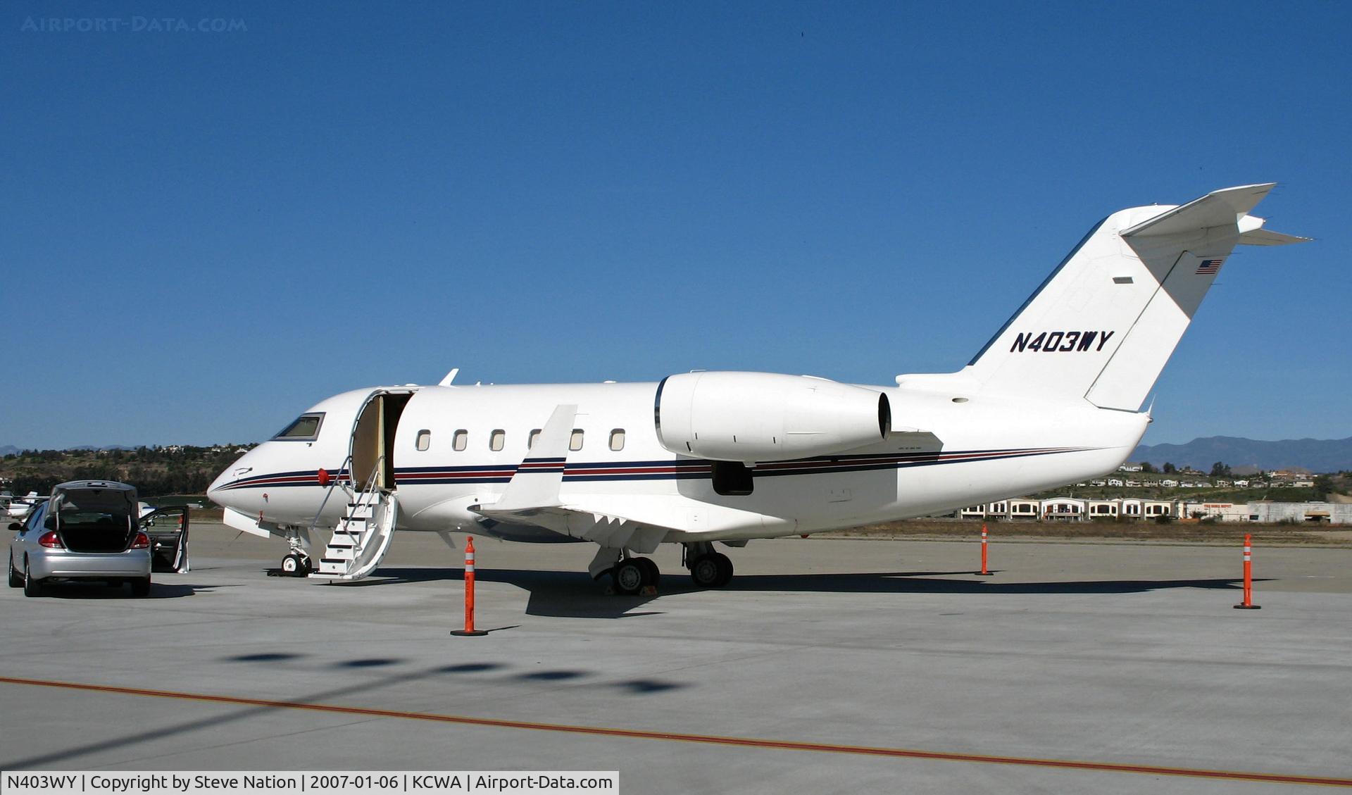 N403WY, 1982 Canadair Challenger 600S (CL-600-1A11) C/N 1059, 1982 Canadair Challenger 600 at KCWA before being re-registered N396KM