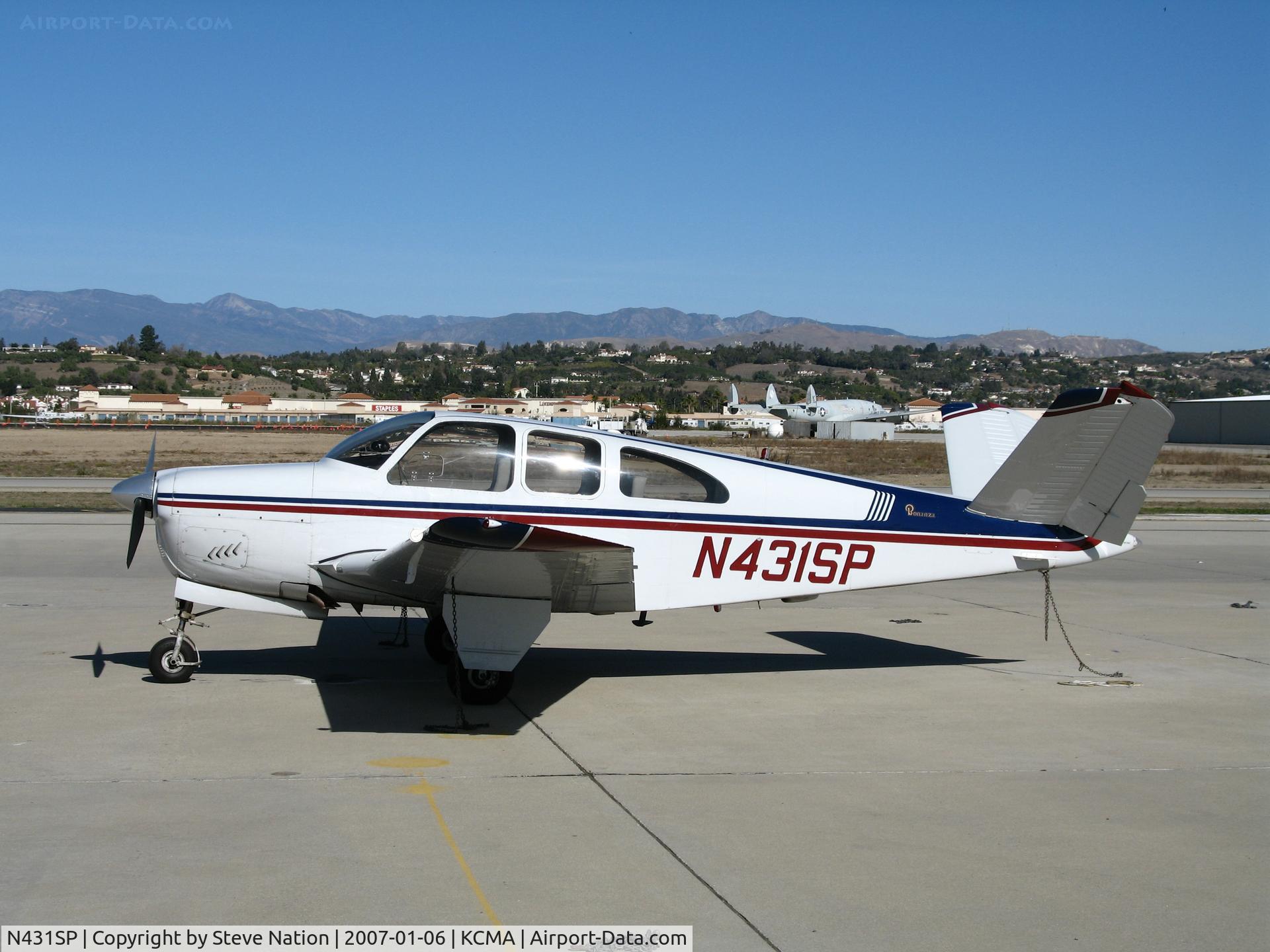 N431SP, 1961 Beech N35 Bonanza C/N D-6799, 1961 Beech N35 visiting from Temecula, CA