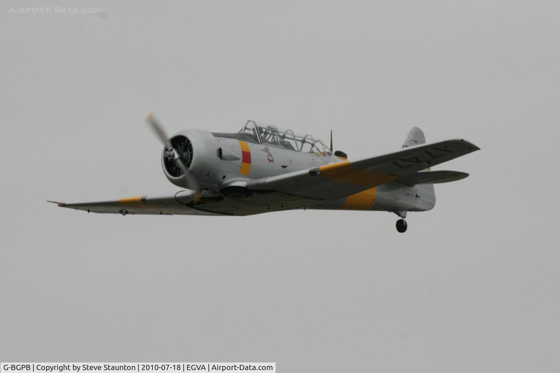 G-BGPB, 1953 Canadian Car & Foundry T-6 Harvard Mk.4 C/N CCF4-538, Taken at the Royal International Air Tattoo 2010