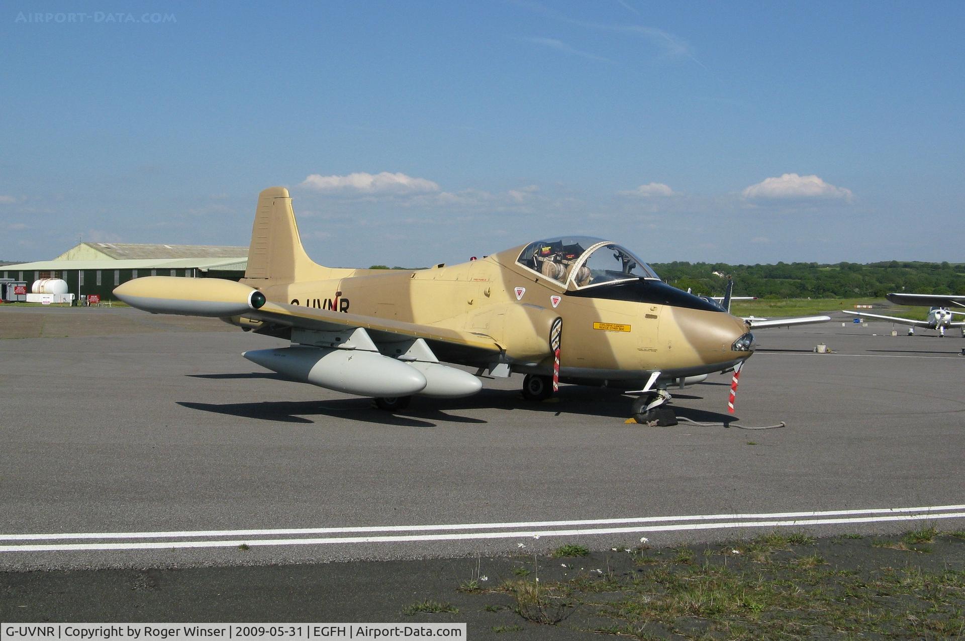 G-UVNR, 1971 BAC 167 Strikemaster Mk.87 C/N EEP/JP/2876, Resident Strikemaster (Viper 2) of Team Viper fitted with 4 drop tanks. Replacement aircraft for Strikemaster G-UPPI.