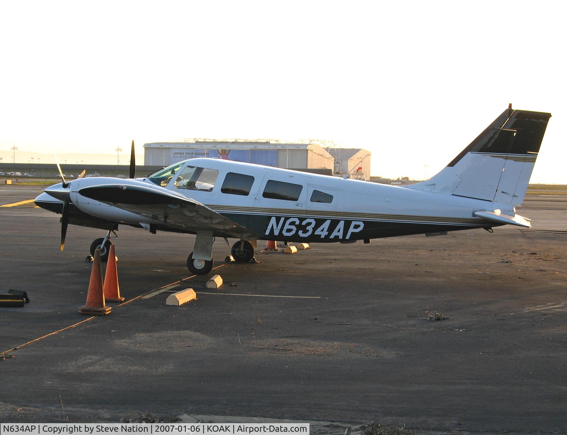 N634AP, 1979 Piper PA-34-200T C/N 34-7970188, 1979 Piper PA-34-200T on North Ramp visiting from Reno, NV