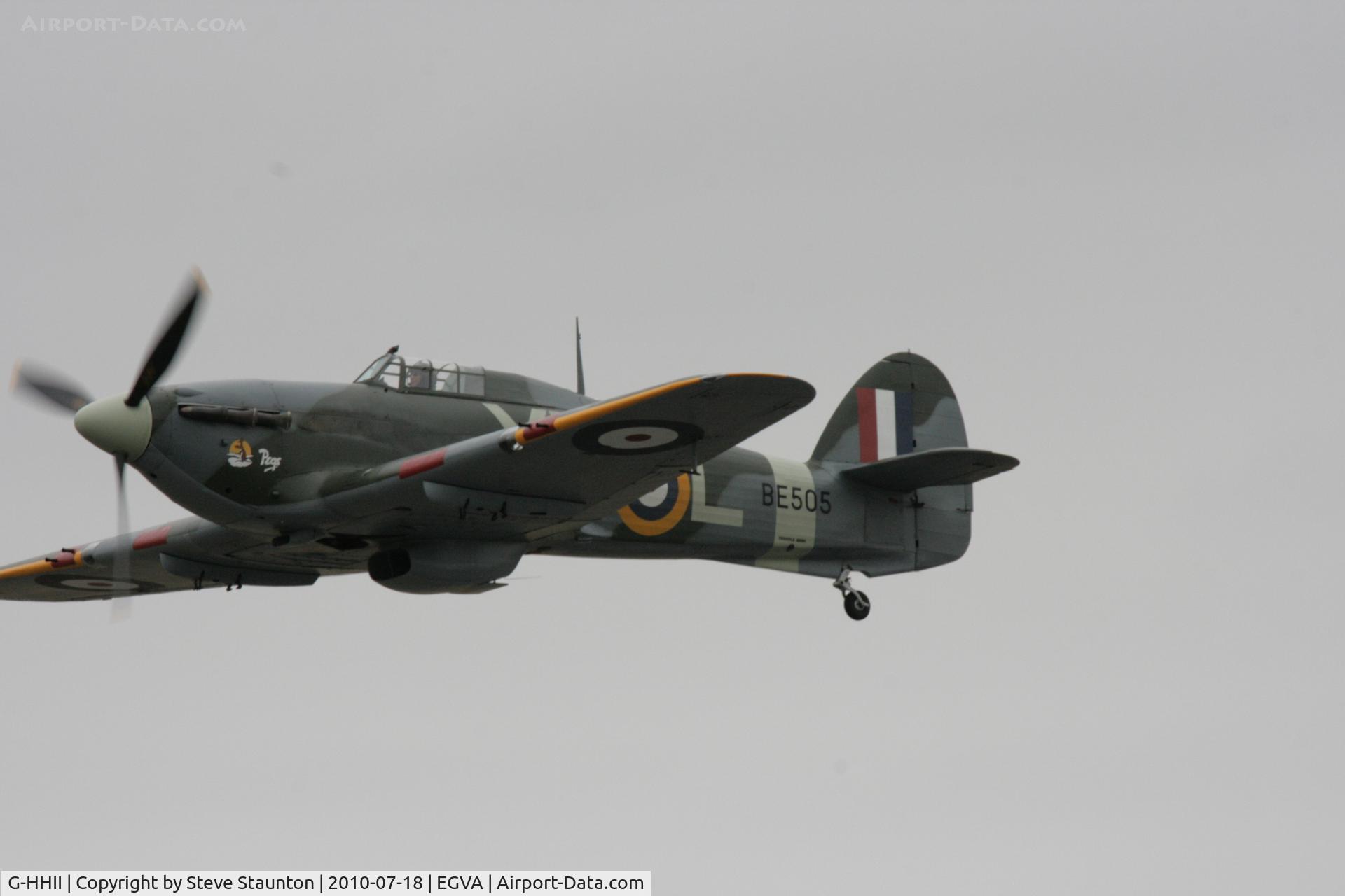 G-HHII, 1940 Hawker (CCF) Hurricane Mk2B C/N CCF/R20023, Taken at the Royal International Air Tattoo 2010