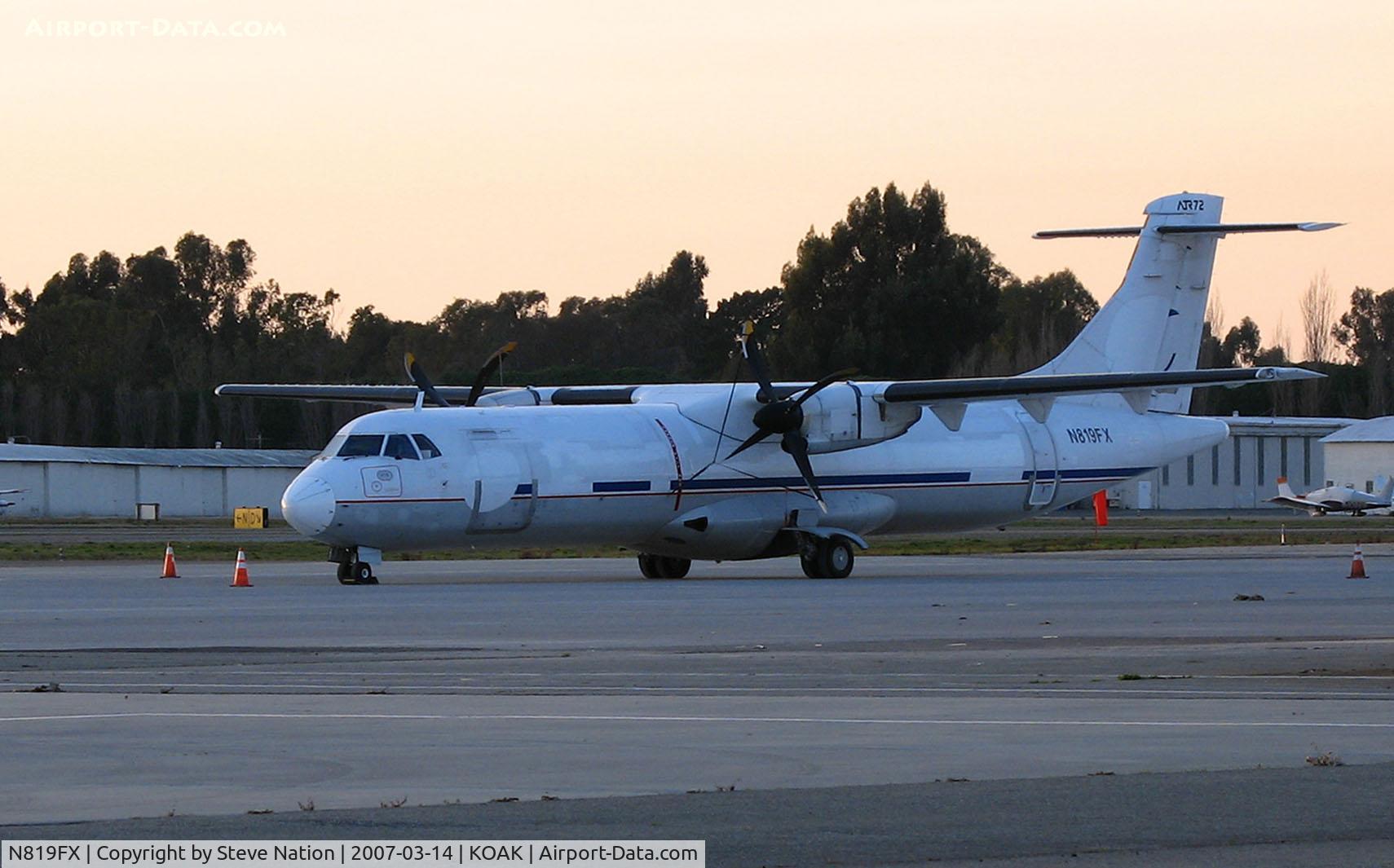 N819FX, 1993 ATR 72-212 C/N 359, 1993 ATR 72-212 freighter at Oakland's North Ramp