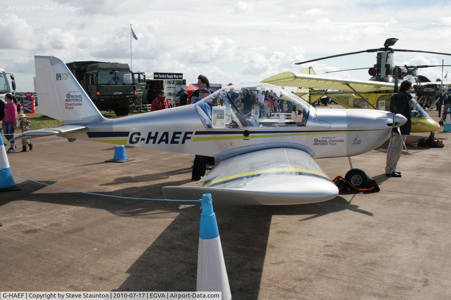 G-HAEF, 2009 Evektor-Aerotechnik EV-97 Eurostar C/N 3322, Taken at the Royal International Air Tattoo 2010