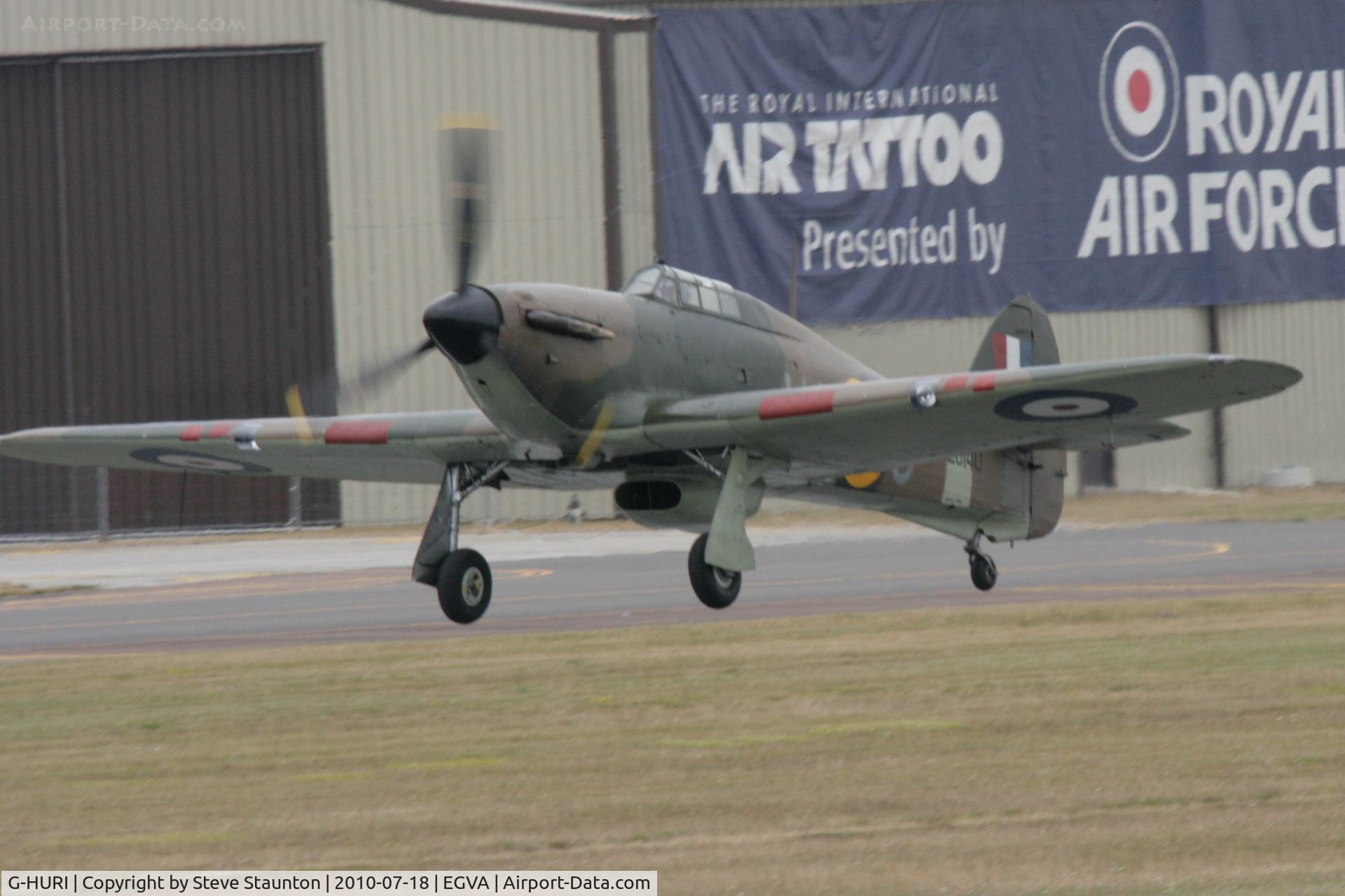 G-HURI, 1942 Hawker (CCF) Hurricane Mk12A C/N 72036, Taken at the Royal International Air Tattoo 2010