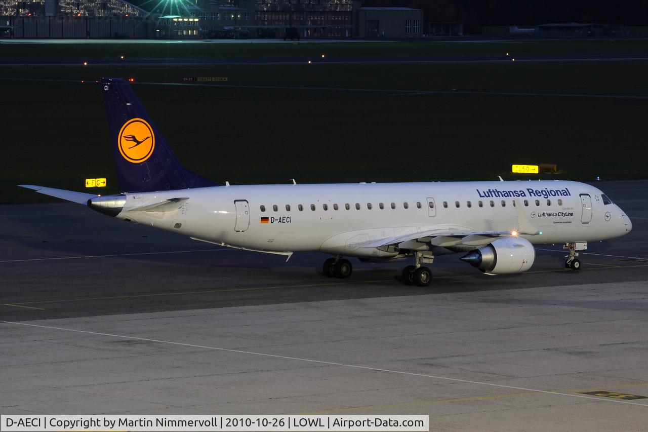 D-AECI, 2010 Embraer 190LR (ERJ-190-100LR) C/N 19000381, Lufthansa CityLine