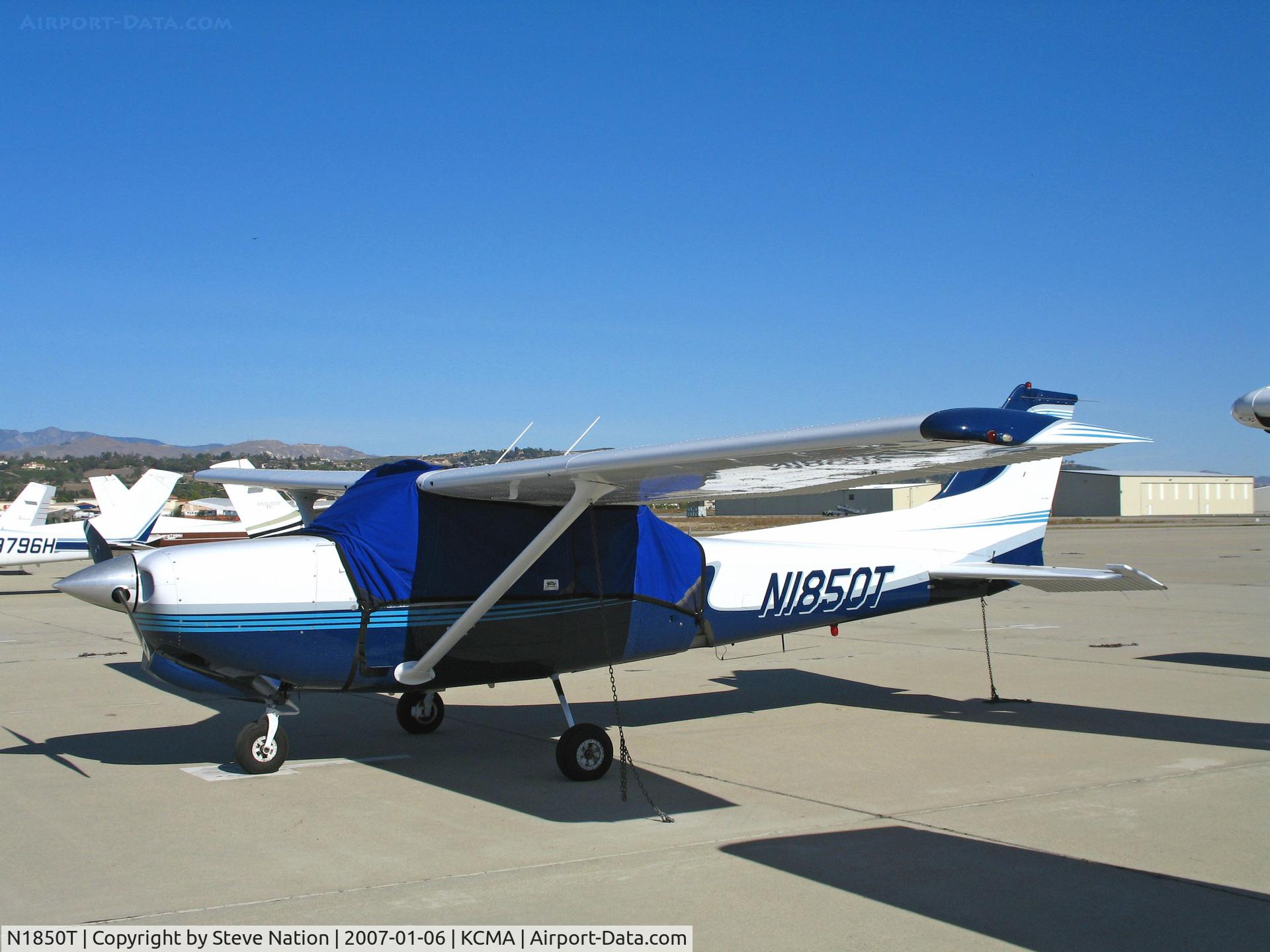 N1850T, 1979 Cessna 172RG Cutlass RG C/N 172RG0028, RG1979 Cessna 172N at Camarillo Airport, CA home base on balmy, sunny January 2007 picture postcard day (is that a blue snuggy?)