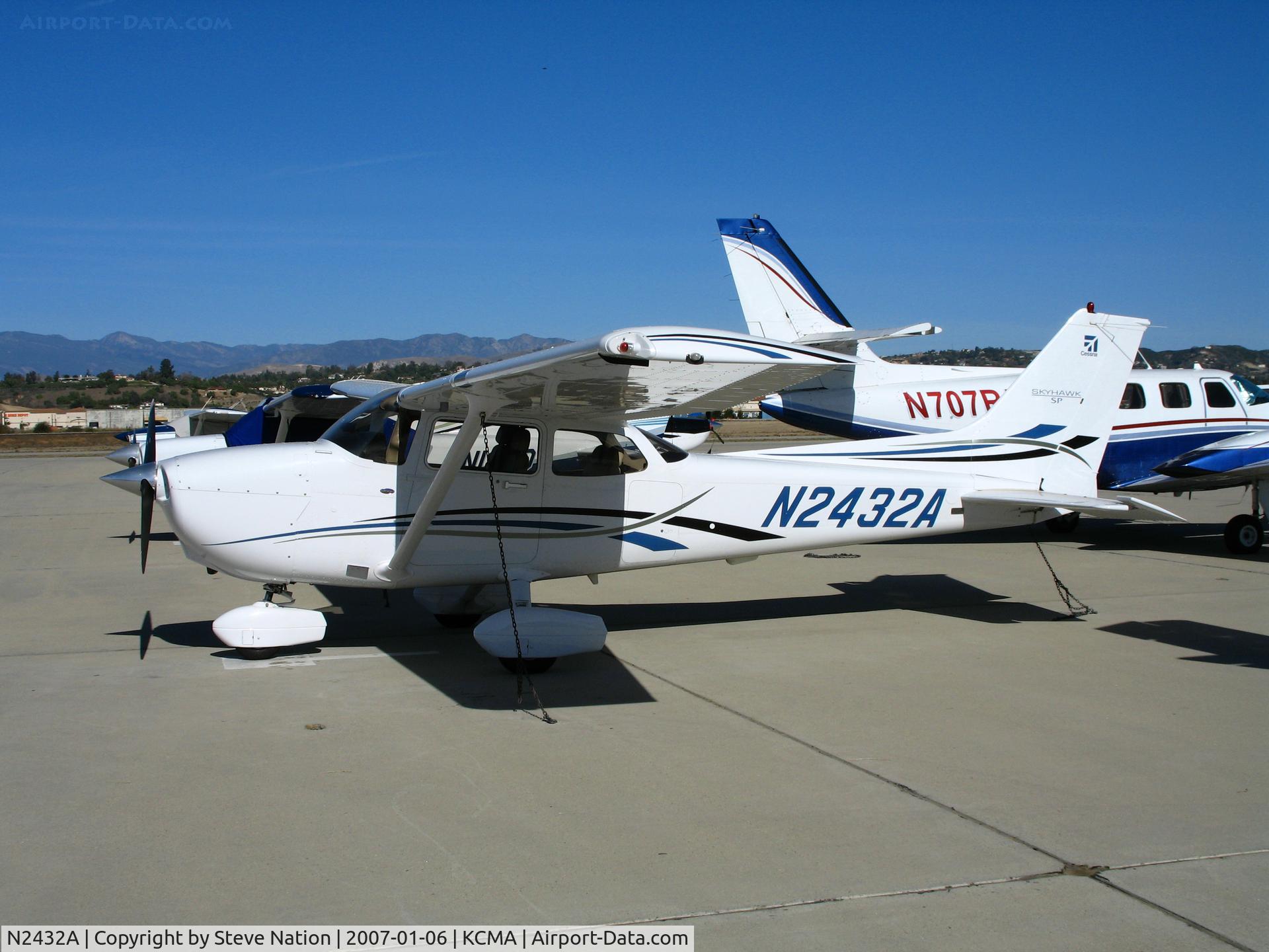 N2432A, 2006 Cessna 172S C/N 172S10147, 2006 Cessna 172S photographed at Camarillo Airport, CA home base on balmy, sunny January 2007 picture postcard day