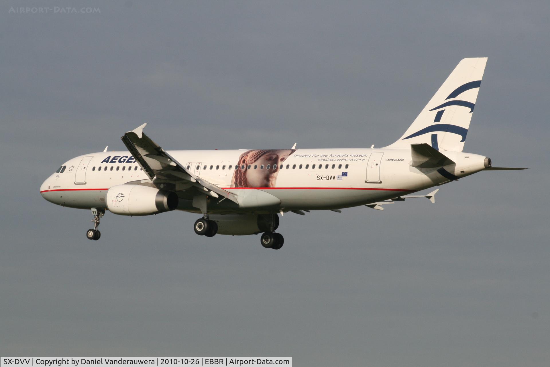 SX-DVV, 2009 Airbus A320-232 C/N 3773, Flight A3 620 is descending to RWY 25L