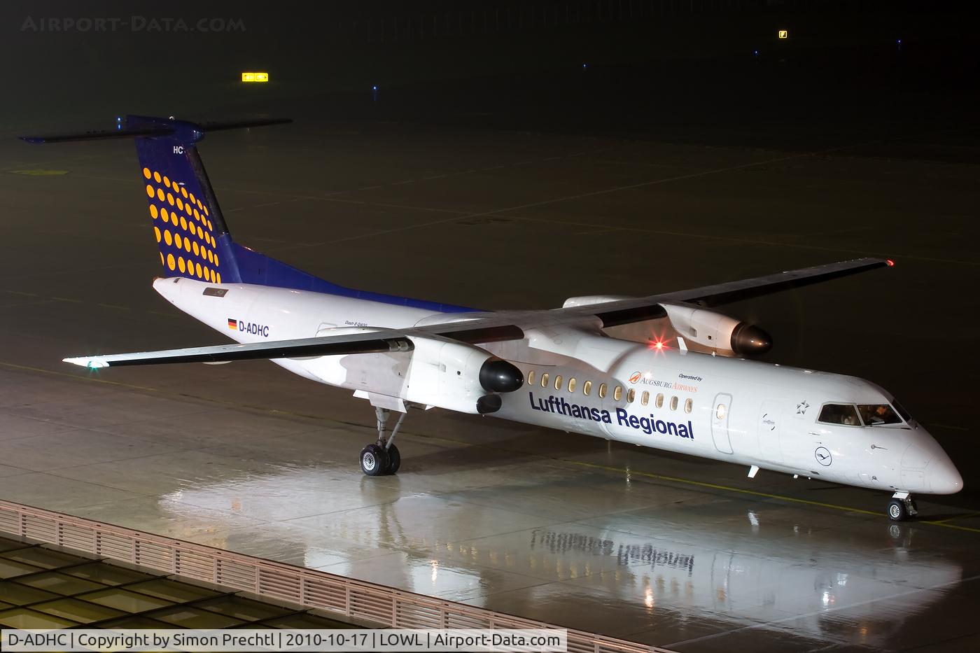 D-ADHC, 2001 De Havilland Canada DHC-8-402Q Dash 8 C/N 4045, D-ADHC @ Linz Airport