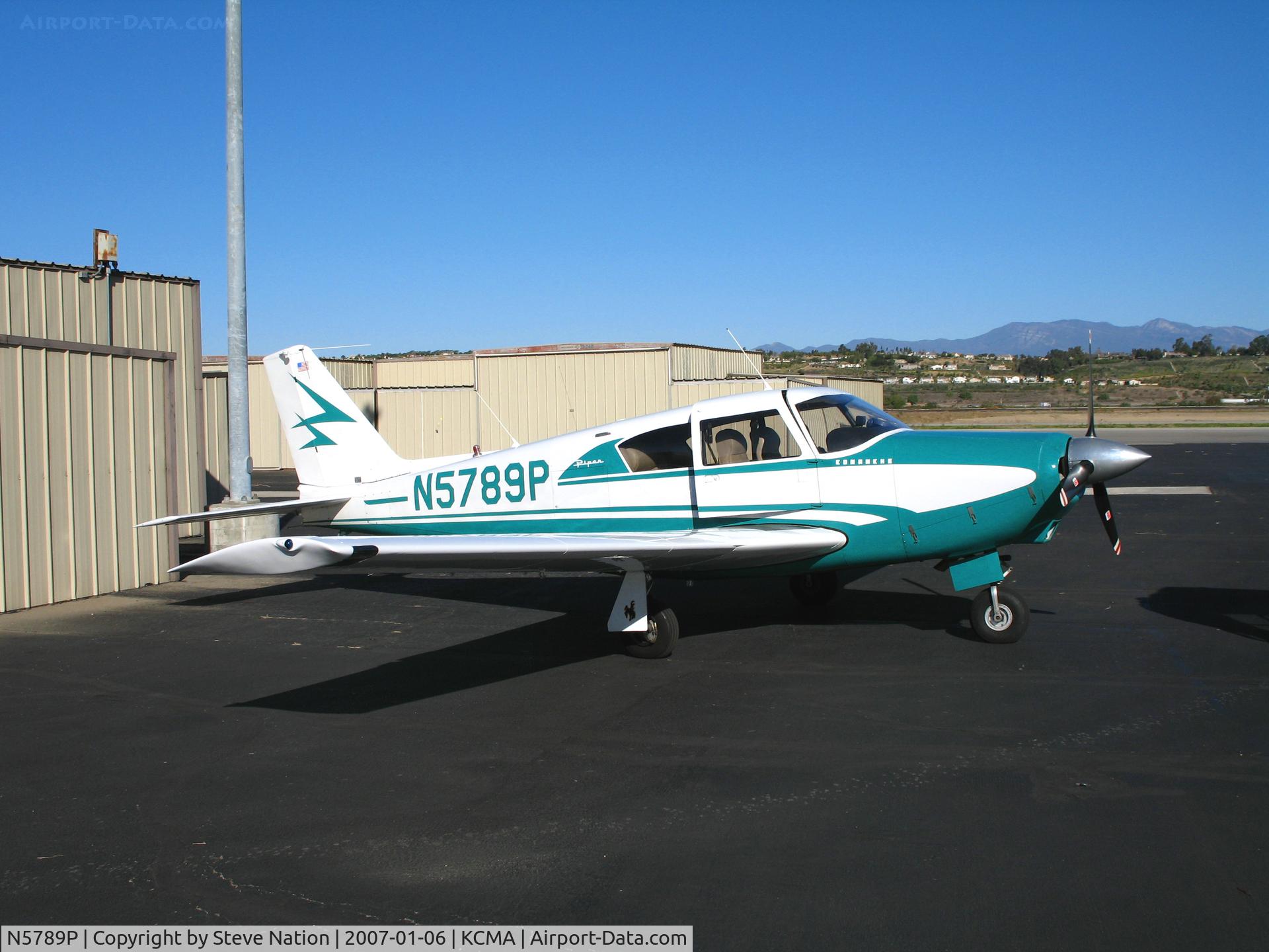N5789P, 1959 Piper PA-24 C/N 24-868, Locally-based 1959 Piper PA-24 Comanche on sunny, balmy home ramp at Camarillo Airport in early Jan 2007 (moved to colder country - New York - in Jan 2010)