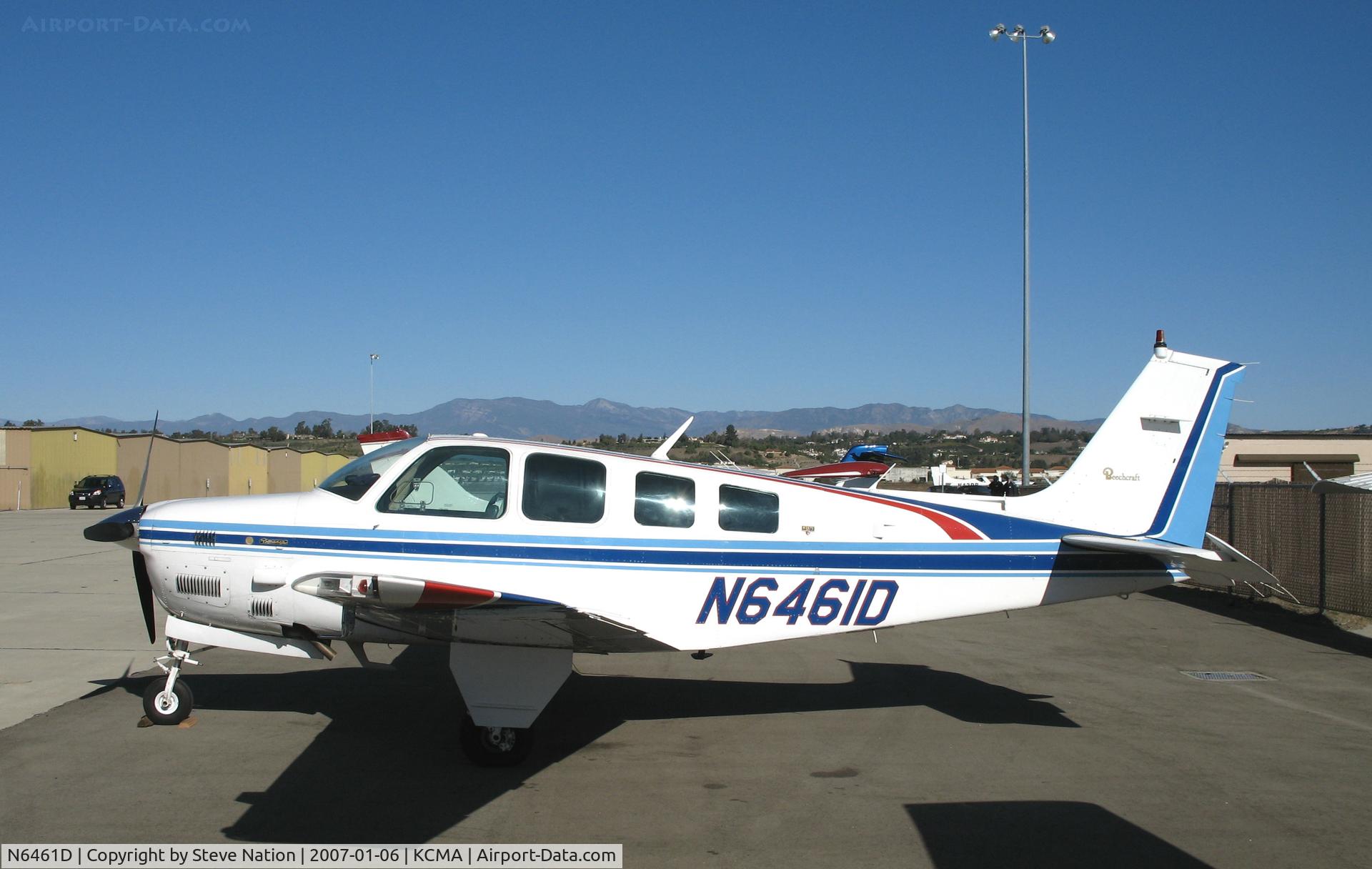 N6461D, 1982 Beech B36TC Bonanza C/N EA-287, Locally-based 1982 Beech B36TC at Camarillo Airport, CA on sunny, warm Jan day