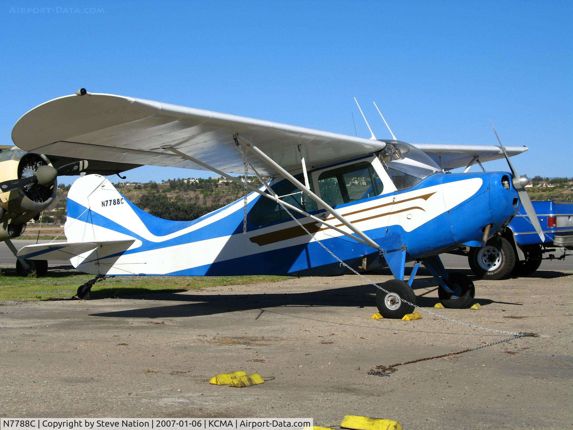 N7788C, 1946 Aeronca 7DC C/N 7AC-5928, 1946 Aerona 7DC at Camarillo Airport, CA home base on sunny, warm Jan day