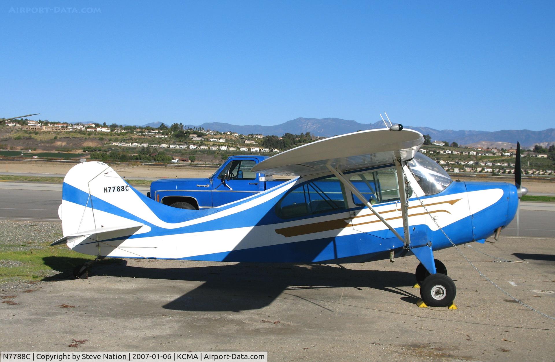 N7788C, 1946 Aeronca 7DC C/N 7AC-5928, 1946 Aerona 7DC at Camarillo Airport, CA home base on sunny, warm Jan day