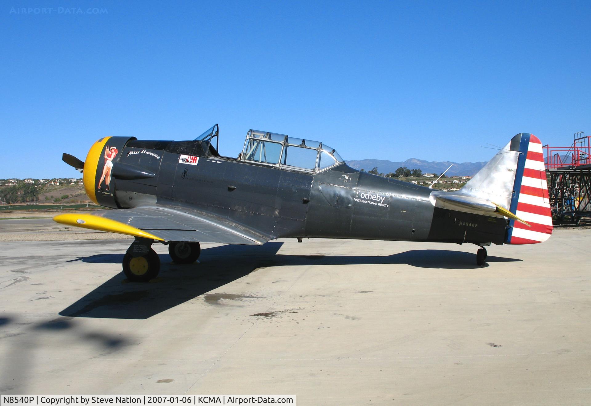 N8540P, 1942 North American AT-6D Texan C/N 42-81646-1, 1942 AT-6D at Camarillo Airport, CA home base on sunny, warm Jan day - named 