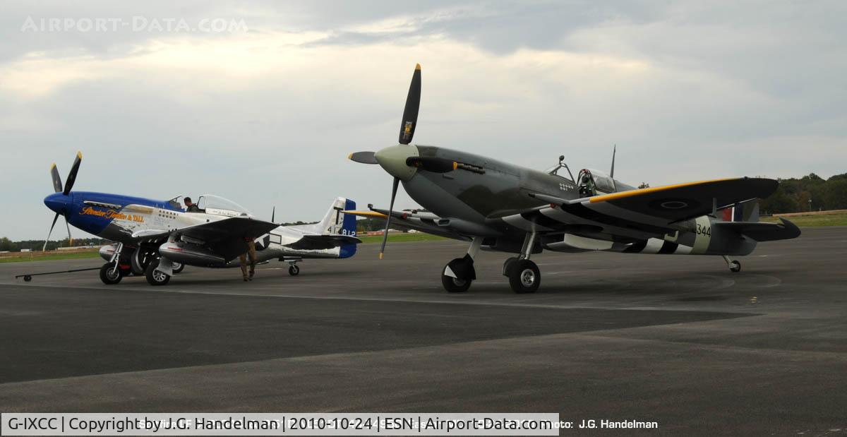 G-IXCC, 1944 Supermarine 361 Spitfire LF.IXe C/N CBAF.9590, two Merlins at Easton MD
