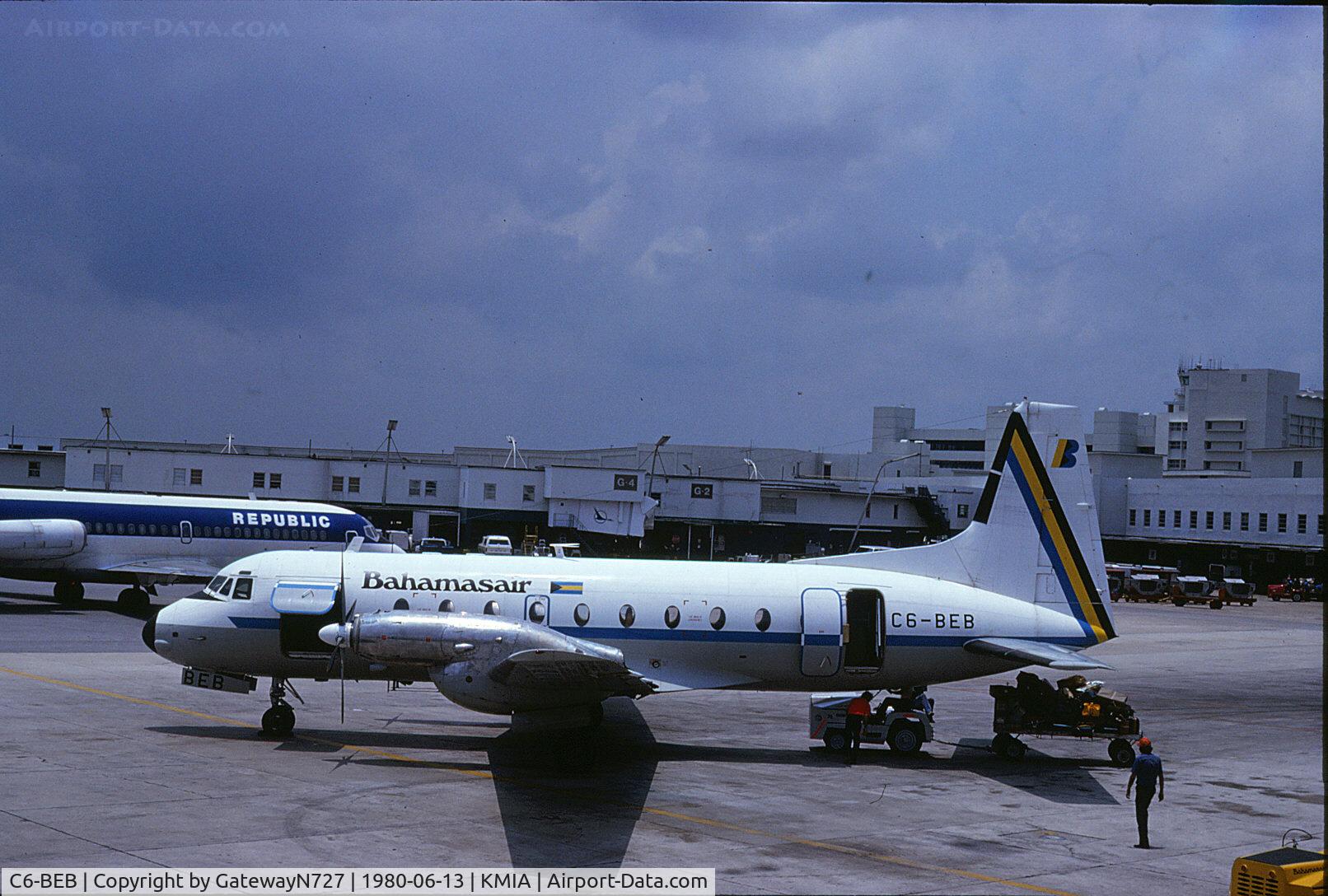 C6-BEB, 1977 Hawker Siddeley HS.748 Series 2A C/N 1761, At KMIA.