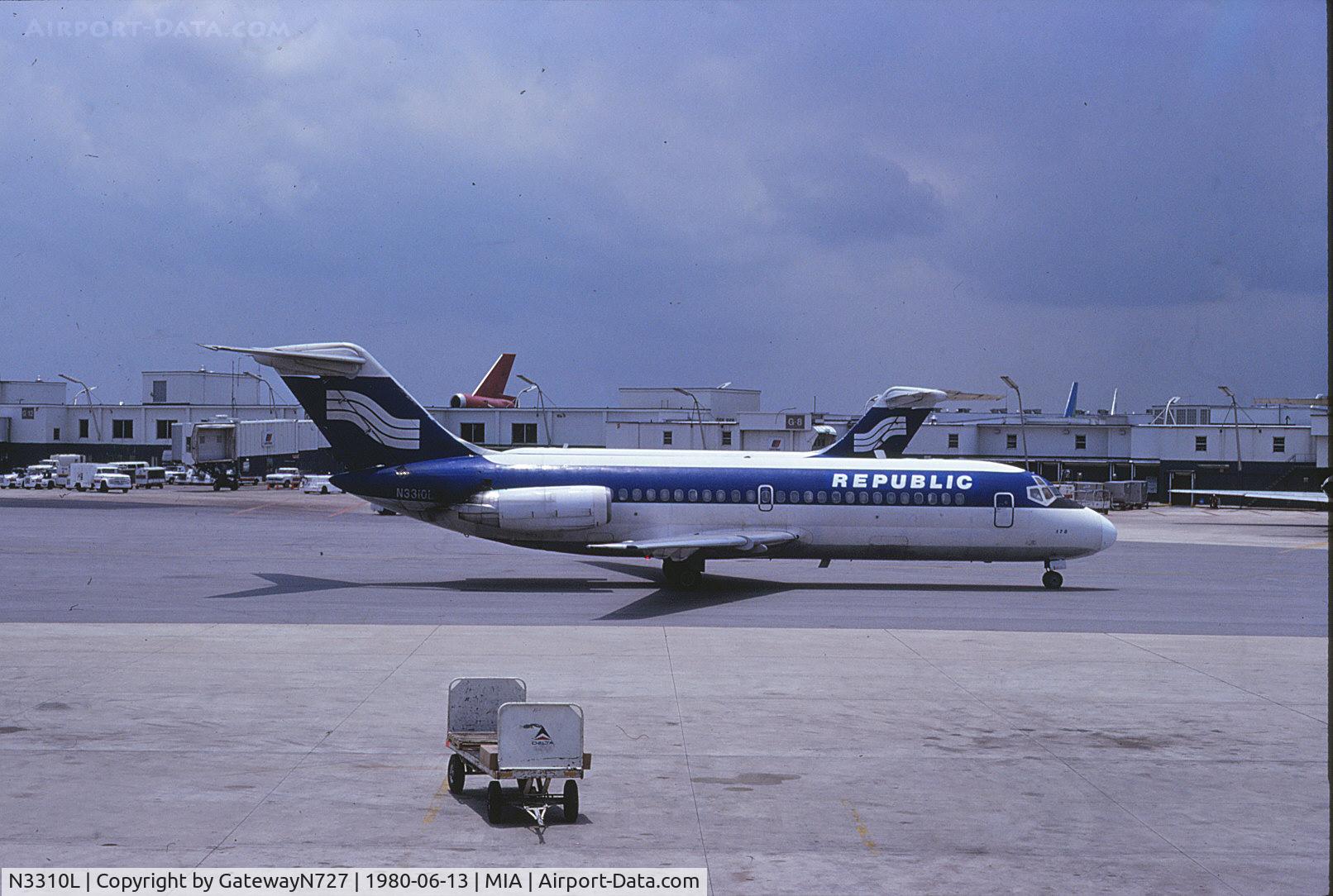 N3310L, 1966 Douglas DC-9-14 C/N 45705, Departing MIA.