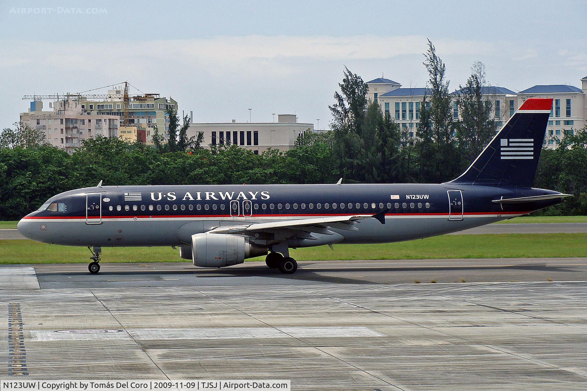 N123UW, 2000 Airbus A320-214 C/N 1310, US Airways Airbus A320-214 N123UW (cn 1310)

San Juan - Luis Munoz Marin International (SJU / TJSJ)
Puerto Rico, 2009

Photo: Tomás Del Coro