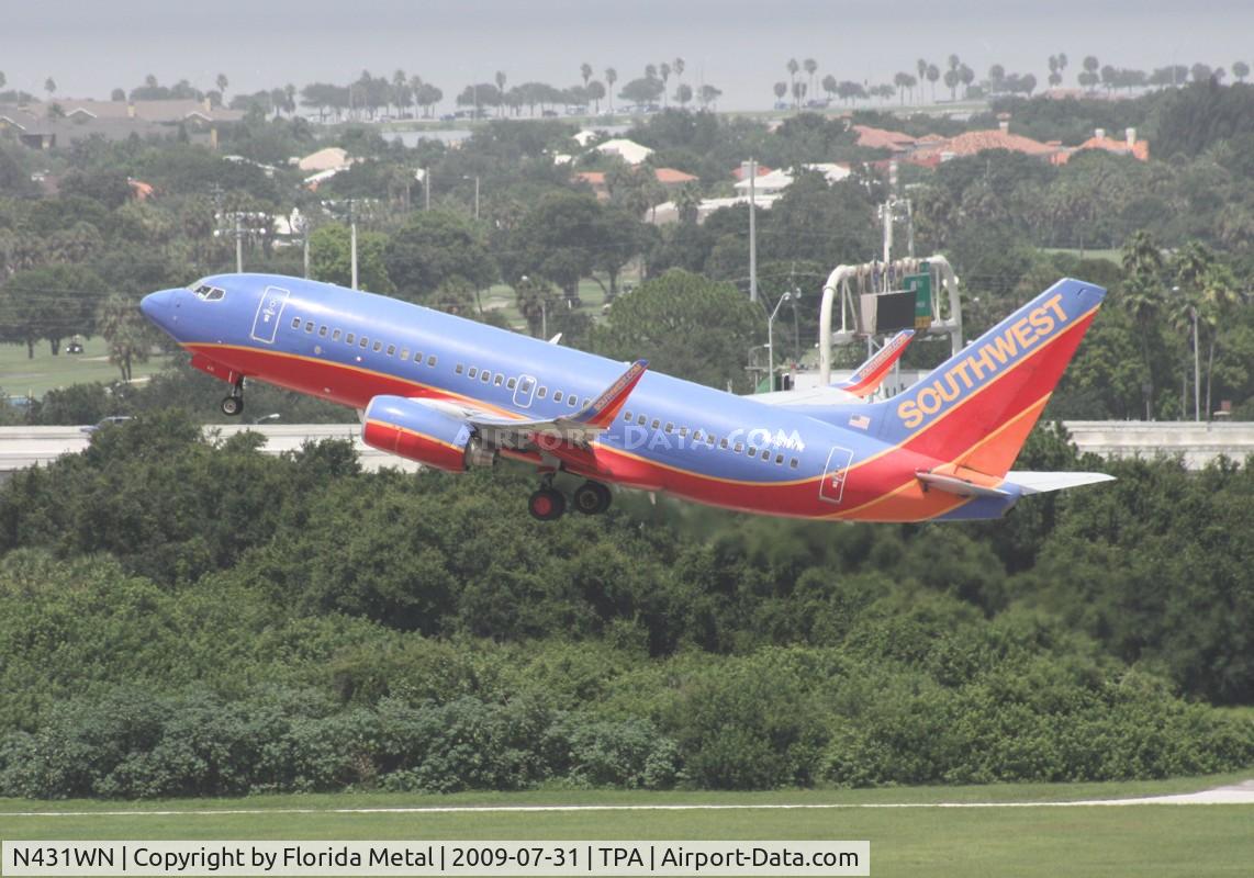 N431WN, 2002 Boeing 737-7H4 C/N 29845, Southwest 737-700
