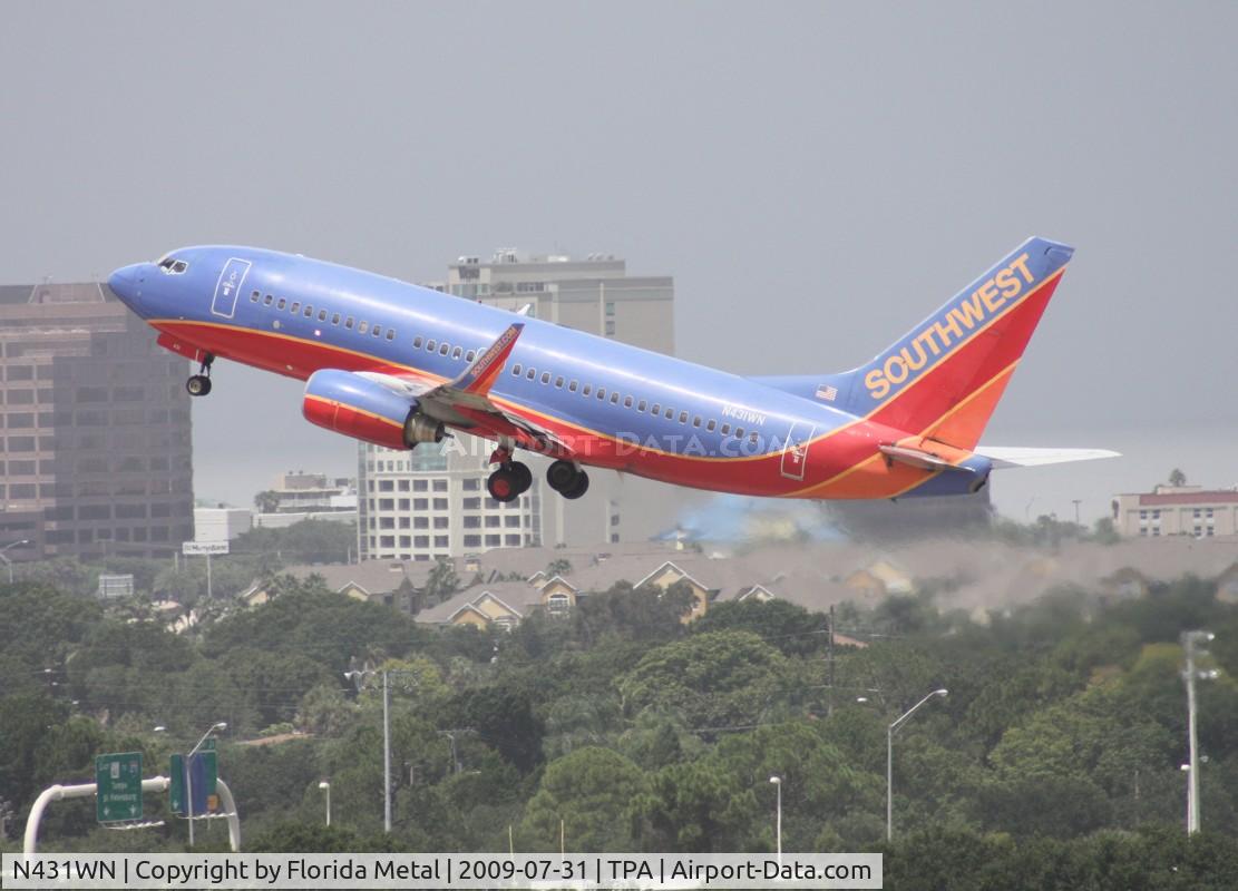 N431WN, 2002 Boeing 737-7H4 C/N 29845, Southwest 737-300