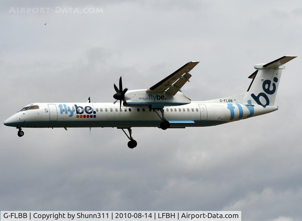 G-FLBB, 2009 De Havilland Canada DHC-8-402Q Dash 8 C/N 4255, Landing rwy 28