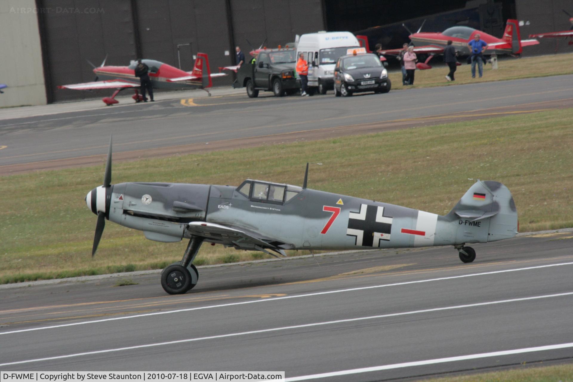 D-FWME, Messerschmitt Bf-109G-4 C/N 0139, Taken at the Royal International Air Tattoo 2010